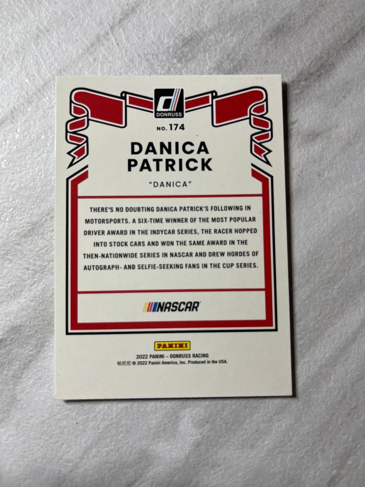 Danica Patrick - 2022 Donruss Racing NASCAR base RETRO 1981 card