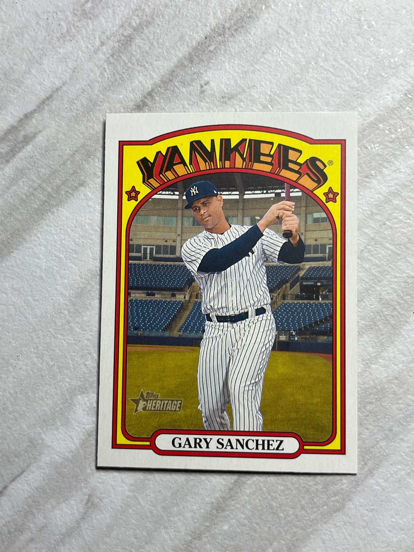 Gary Sanchez - 2021 Topps Heritage #587 New York Yankees MLB baseball card