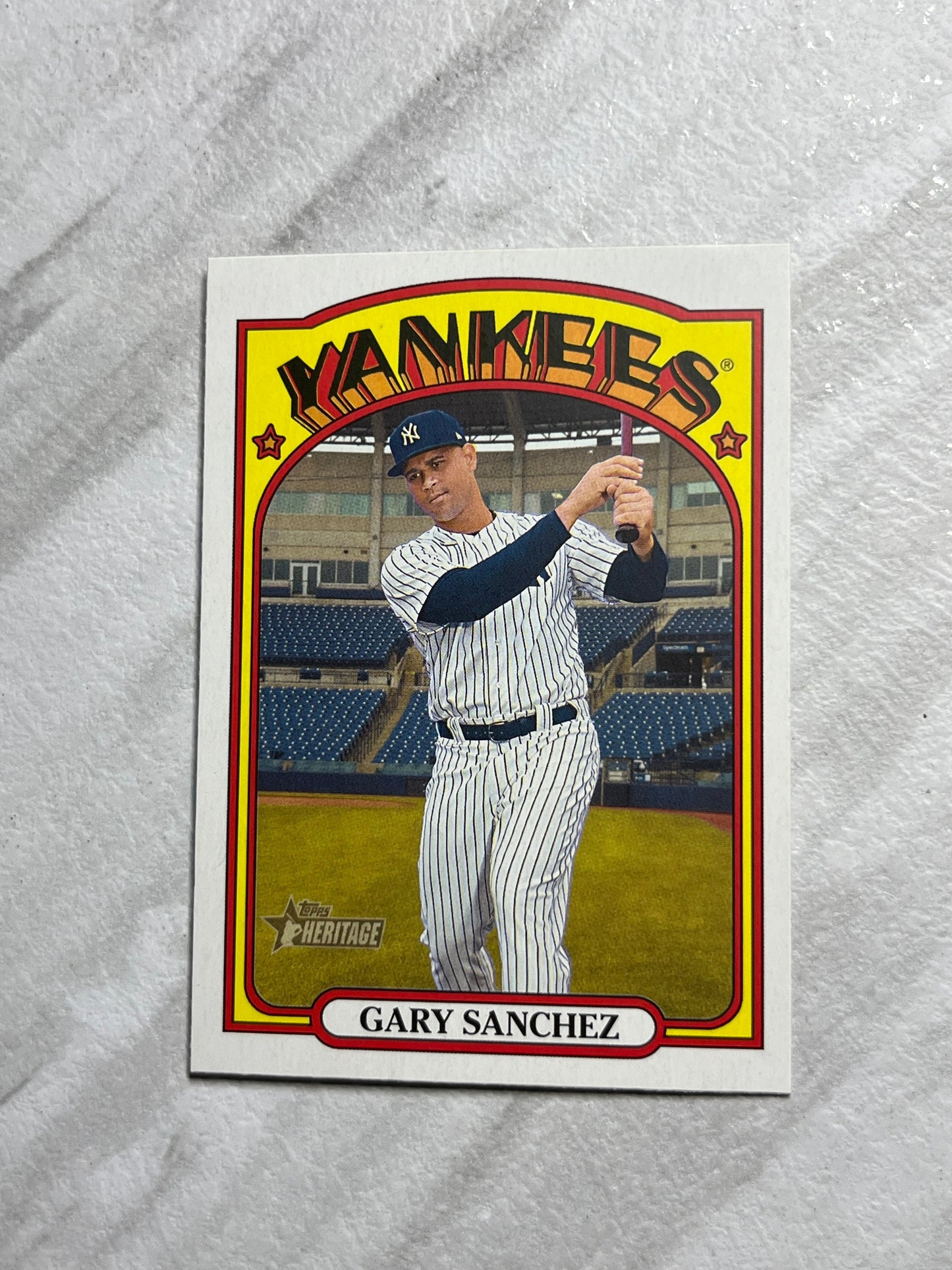 Gary Sanchez - 2021 Topps Heritage #587 New York Yankees MLB baseball card