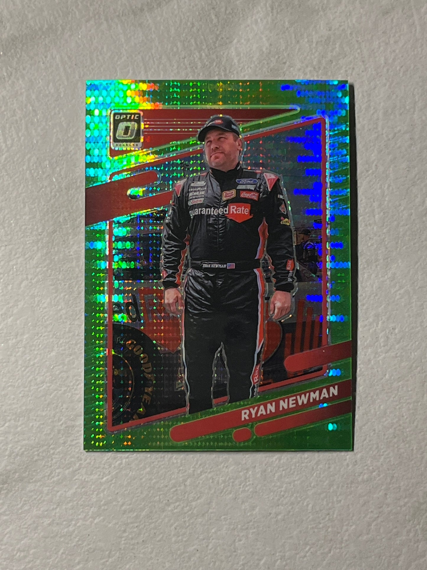 Ryan Newman - 2022 Donruss Racing LIME GREEN Pulsar Optic Prizm Variant Card