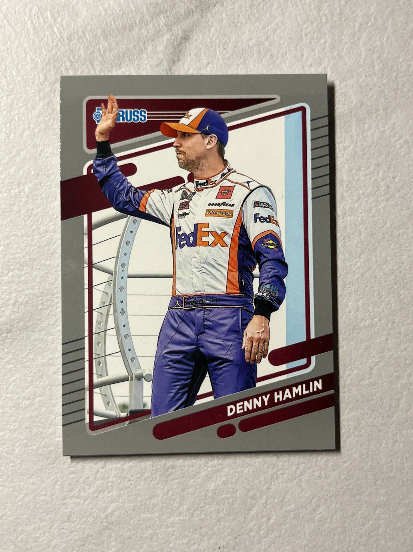 Denny Hamlin - 2022 Donruss NASCAR Racing SILVER PARALLEL card