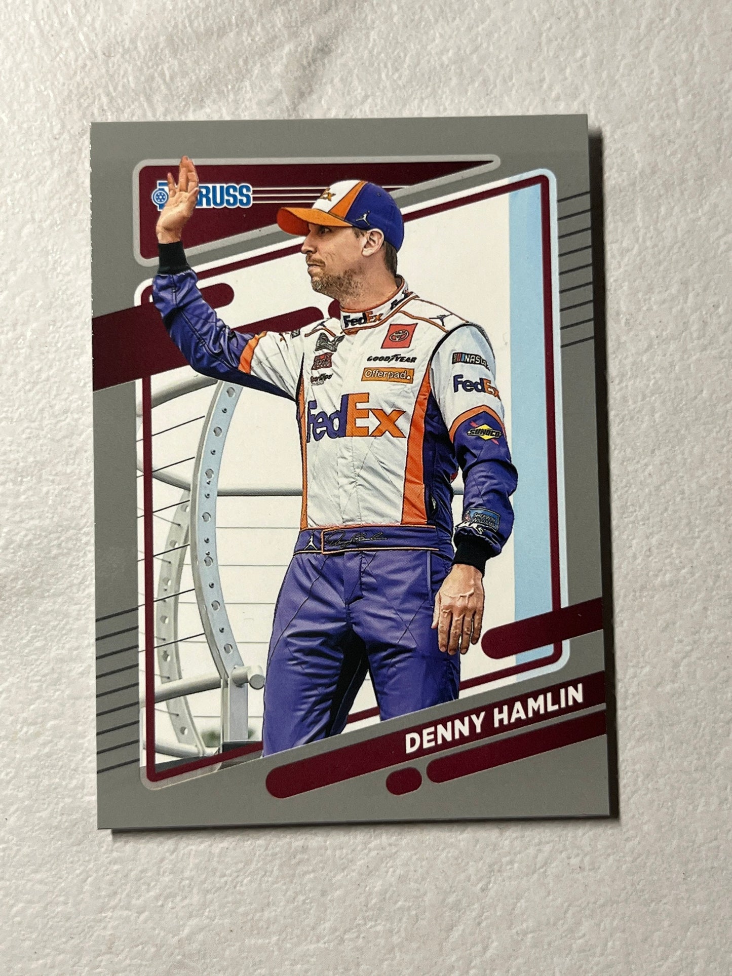 Denny Hamlin - 2022 Donruss NASCAR Racing SILVER PARALLEL card