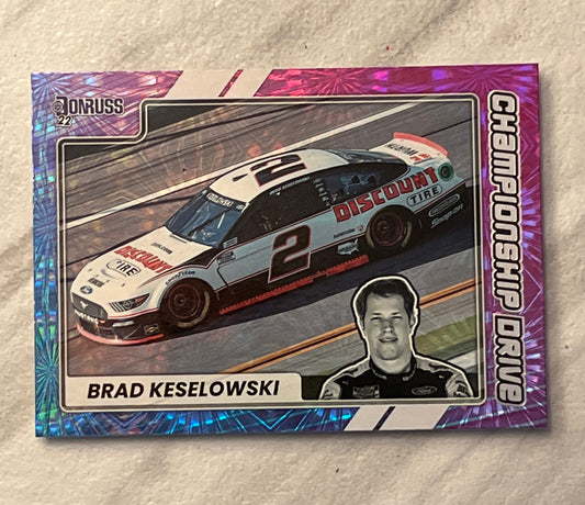 Brad Keselowski - 2022 Donruss Racing CHAMPIONSHIP DRIVE insert card NASCAR *rare checkers*