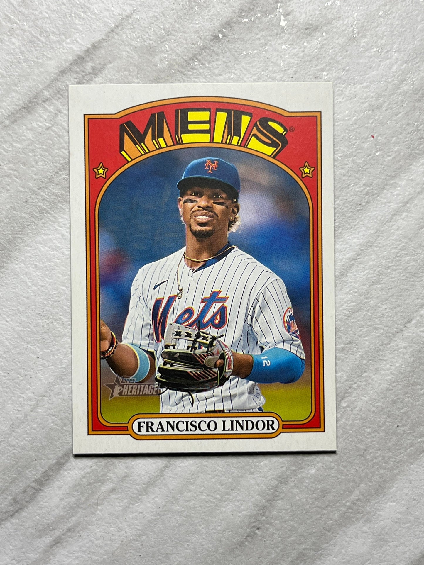 Francisco Lindor - 2021 Topps Heritage #501 New York Mets MLB baseball card