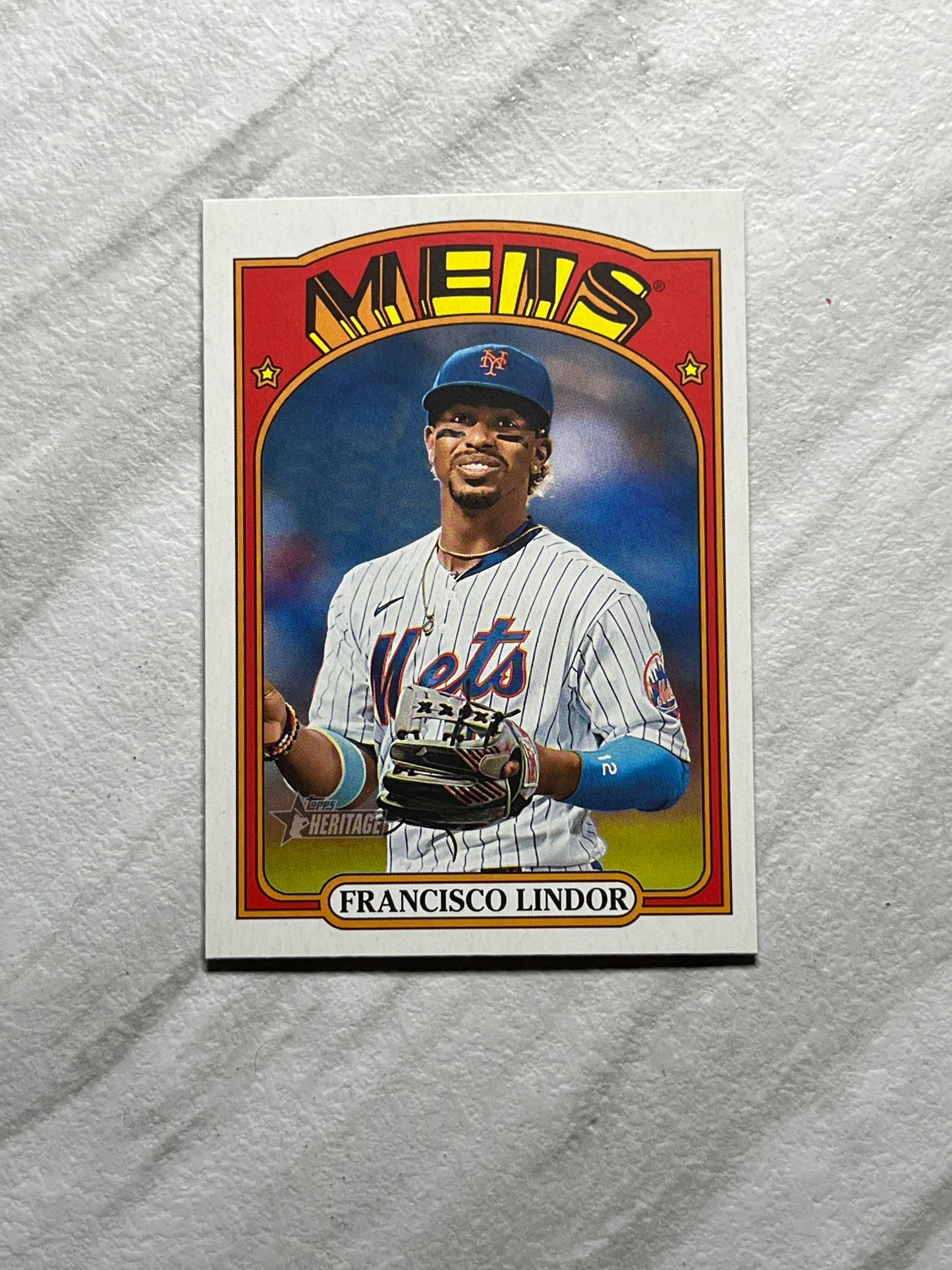 Francisco Lindor - 2021 Topps Heritage #501 New York Mets MLB baseball card