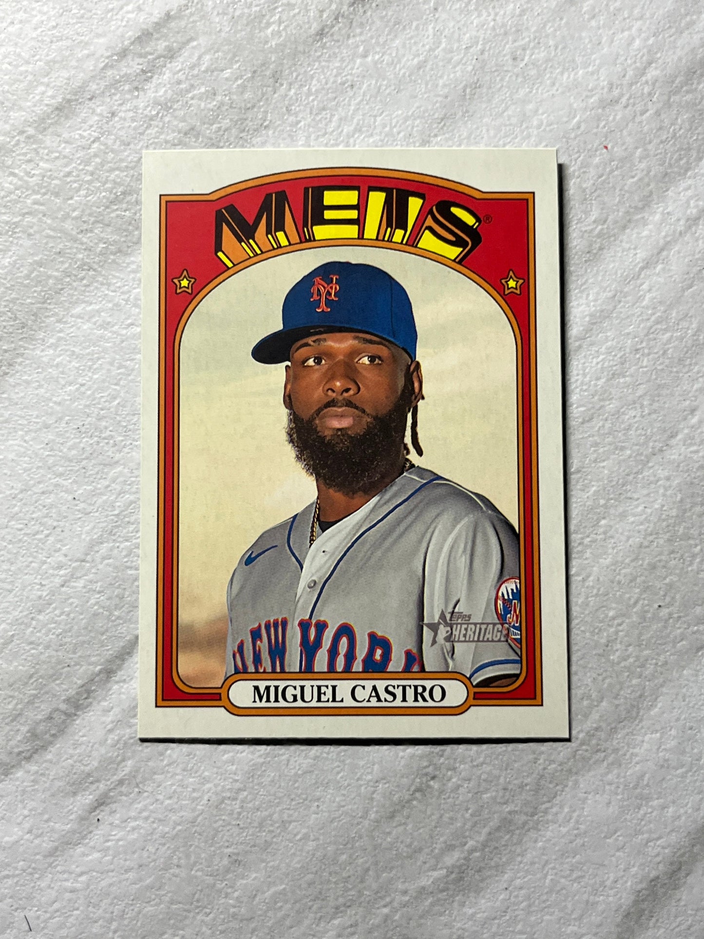 Miguel Castro - 2021 Topps Heritage #311 New York Mets MLB baseball card