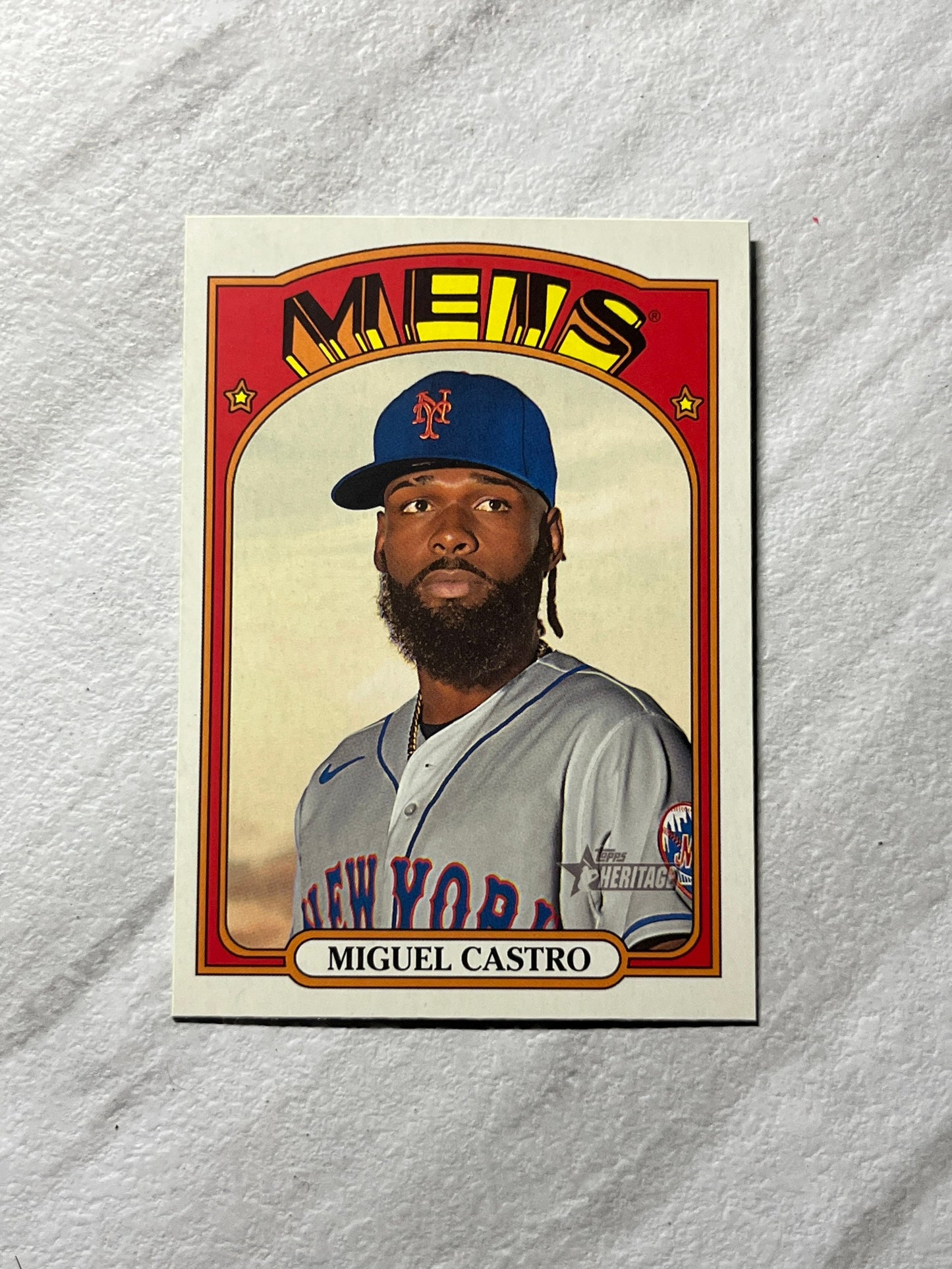 Miguel Castro - 2021 Topps Heritage #311 New York Mets MLB baseball card