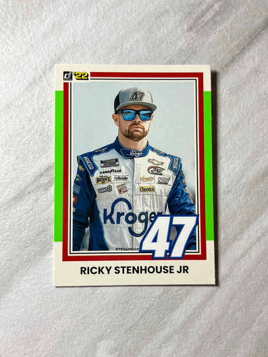 Ricky Stenhouse Jr - 2022 Donruss Racing ‘81 Retro LIME GREEN Parallel NASCAR Card