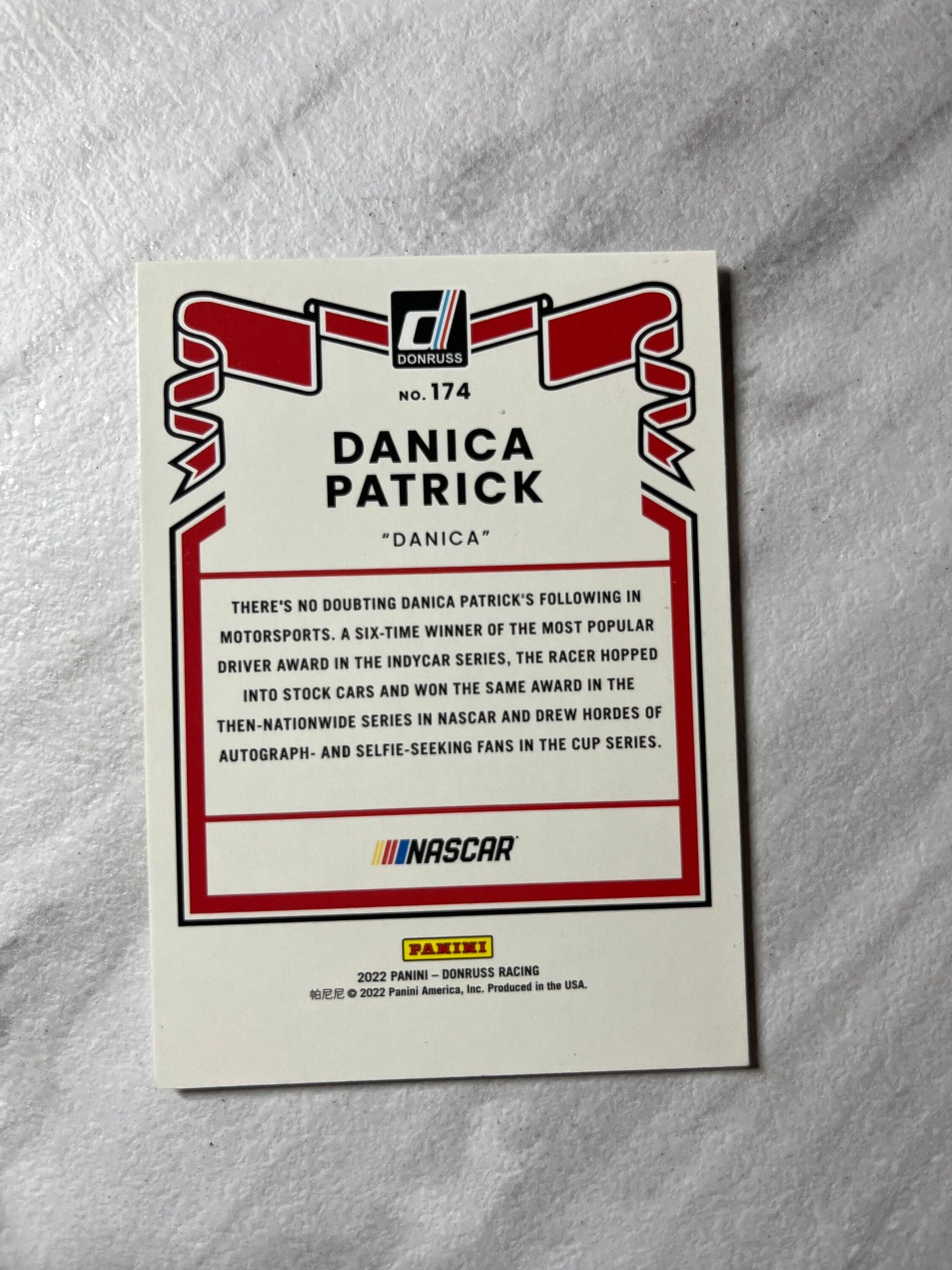 Danica Patrick - 2022 Donruss Racing NASCAR base RETRO 1981 card