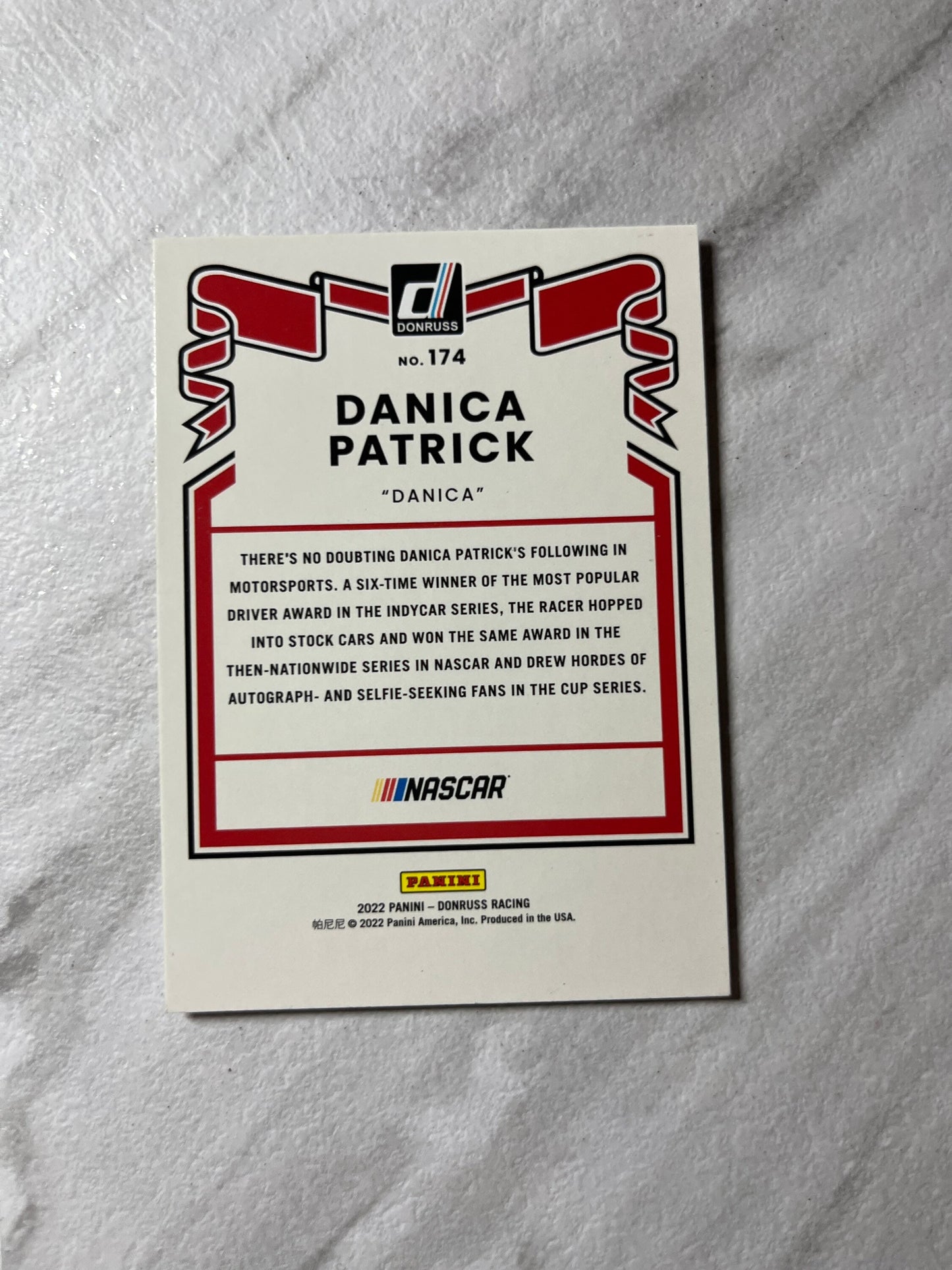 Danica Patrick - 2022 Donruss Racing NASCAR base RETRO 1981 card