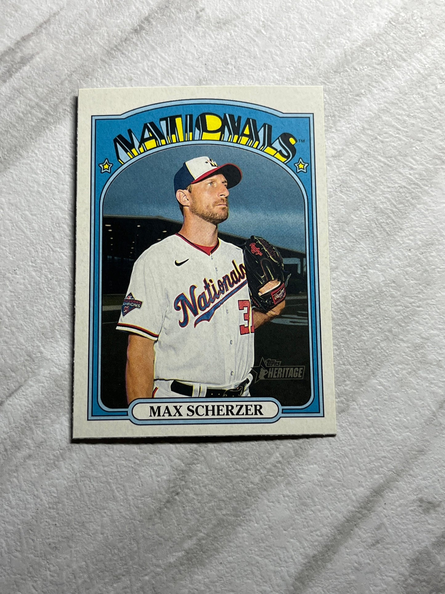 Max Scherzer - 2021 Topps Heritage #181 New York Mets MLB baseball card