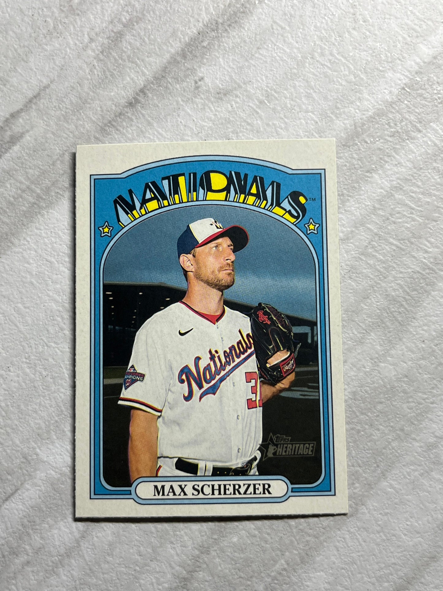 Max Scherzer - 2021 Topps Heritage #181 New York Mets MLB baseball card