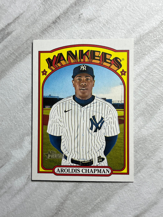 Aroldis Chapman - 2021 Topps Heritage #515 New York Yankees MLB baseball card