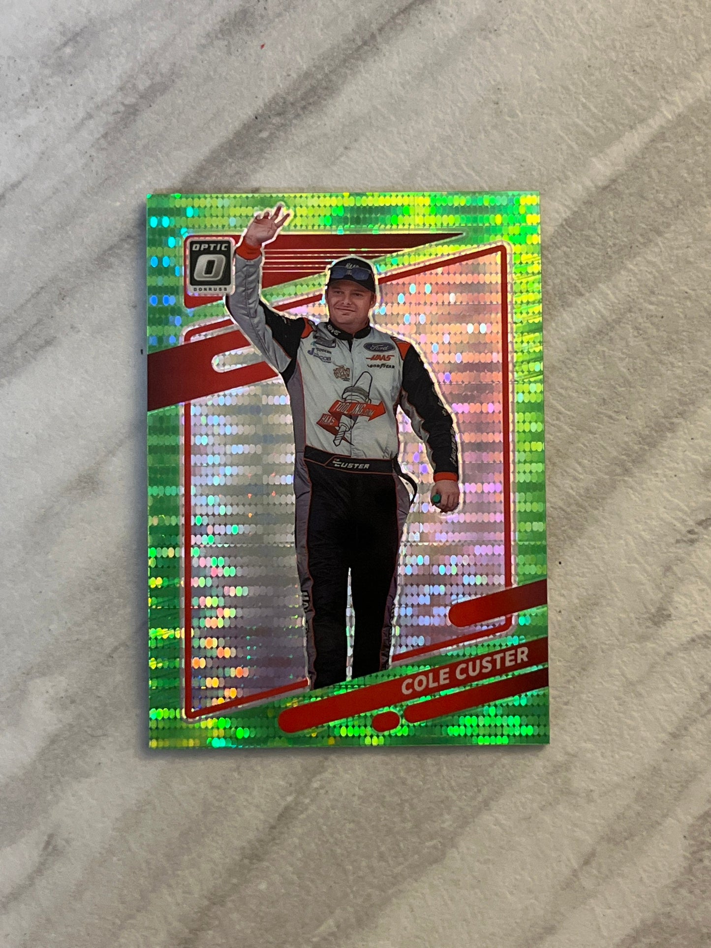 Cole Custer - 2022 Donruss Racing Race Kings NASCAR Lime Green Pulsar OPTIC PRIZM #26