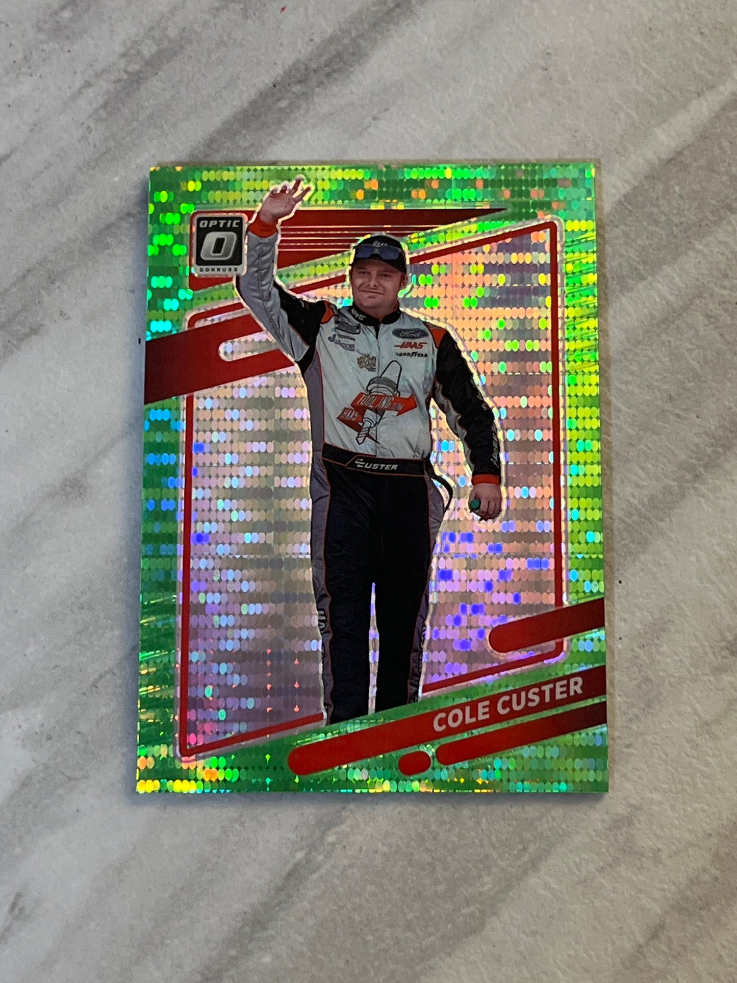 Cole Custer - 2022 Donruss Racing Race Kings NASCAR Lime Green Pulsar OPTIC PRIZM #26