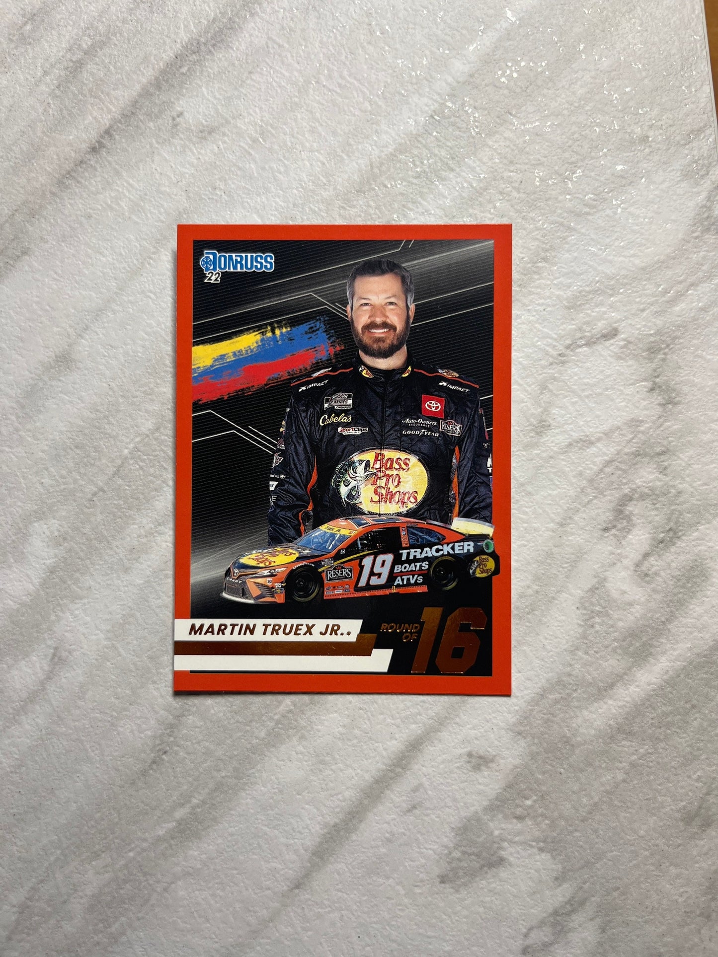 Martin Truex Jr - 2022 Donruss Racing ROUND OF 16 NASCAR insert card