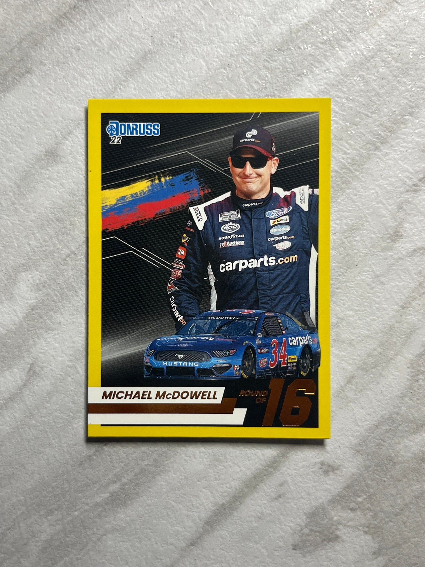 Michael McDowell - 2022 Donruss Racing ROUND OF 16 NASCAR insert card