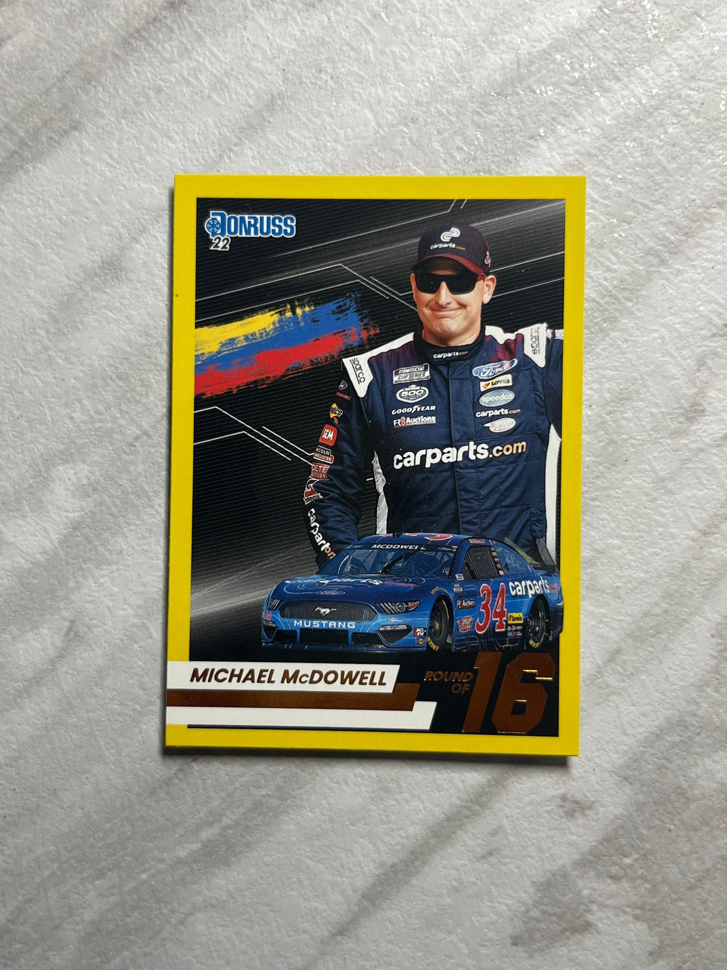 Michael McDowell - 2022 Donruss Racing ROUND OF 16 NASCAR insert card