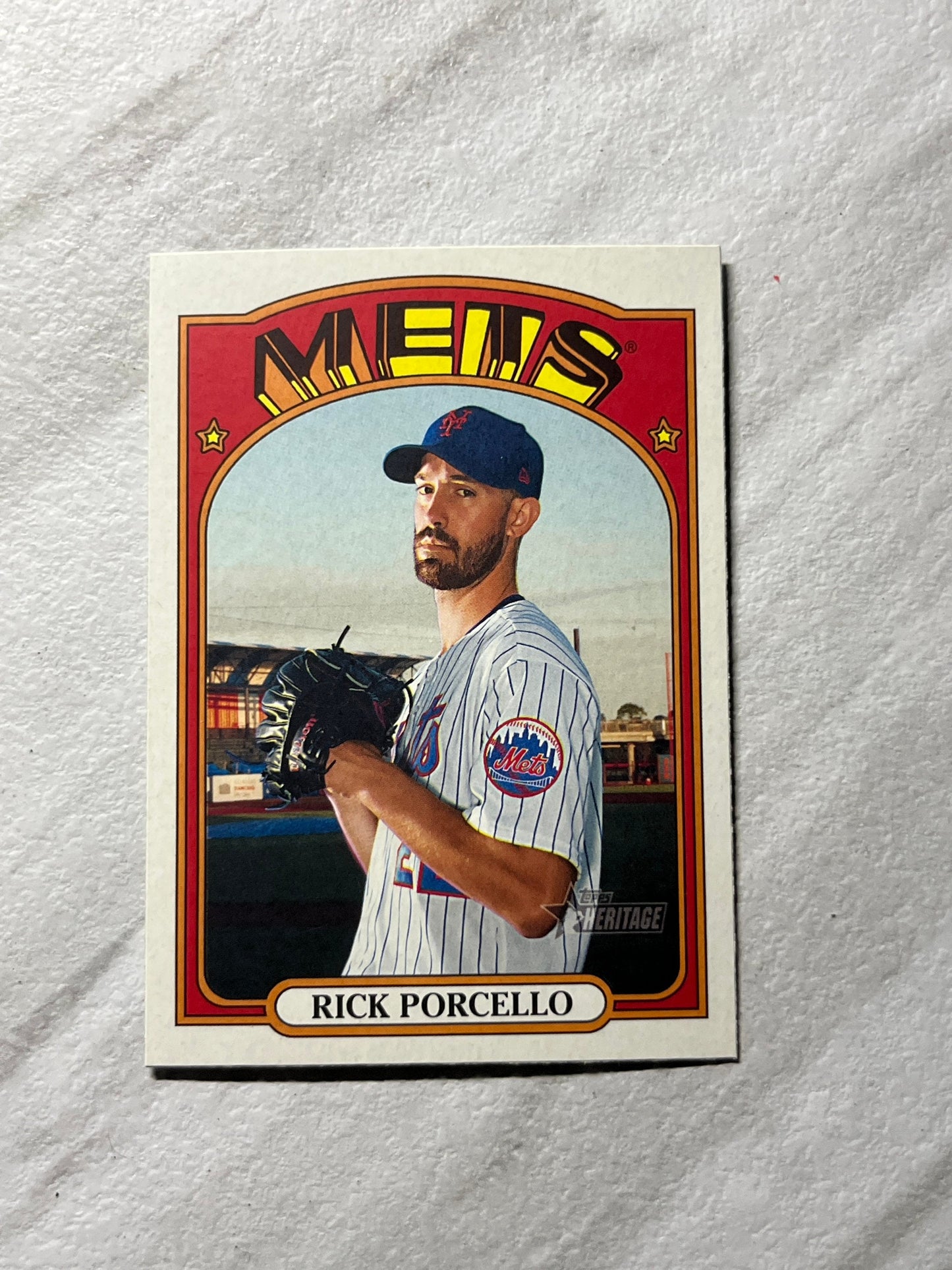 Rick Porcello - 2021 Topps Heritage #354 New York Mets MLB baseball card