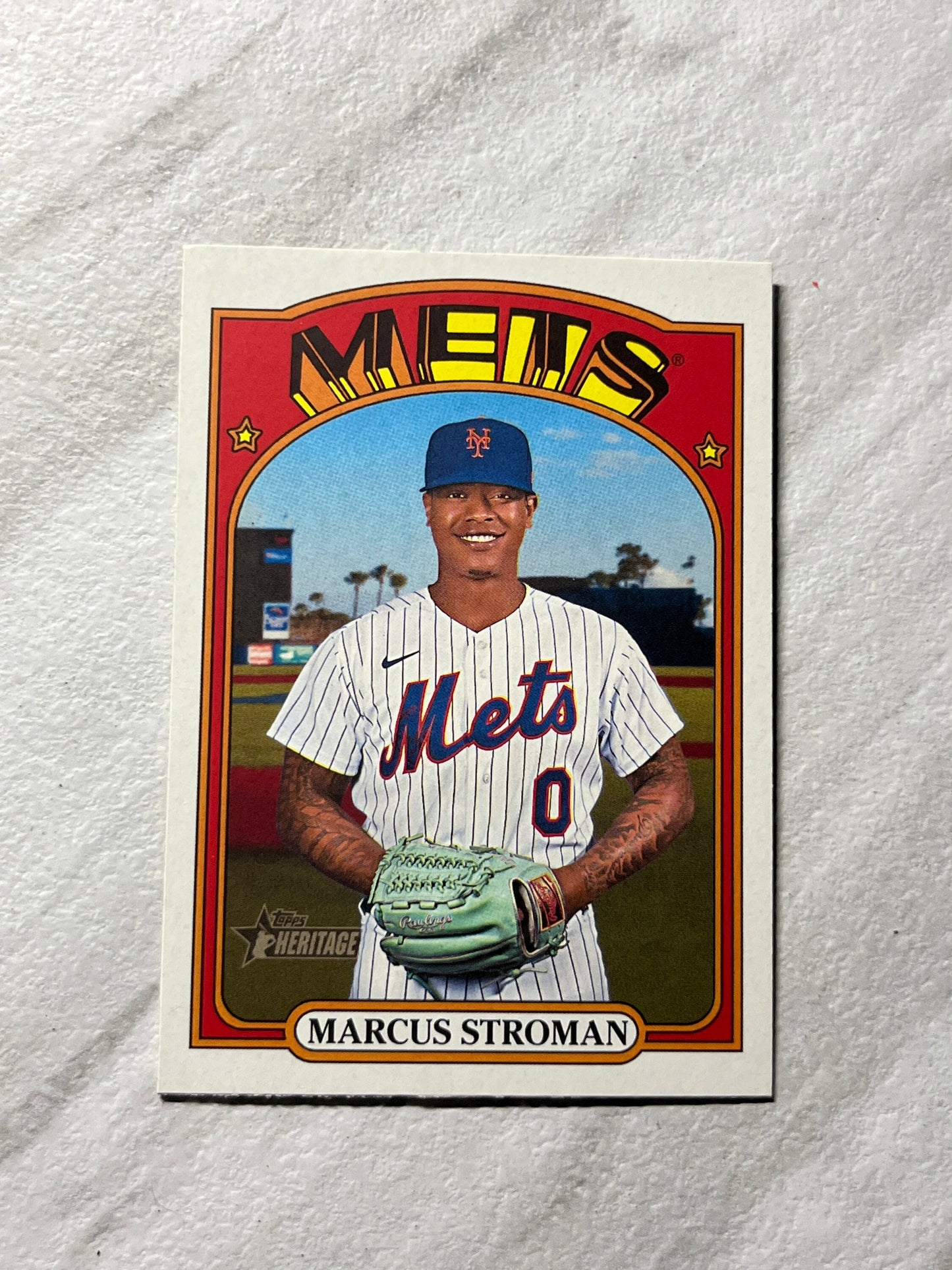 Marcus Stroman - 2021 Topps Heritage #579 New York Mets MLB baseball card