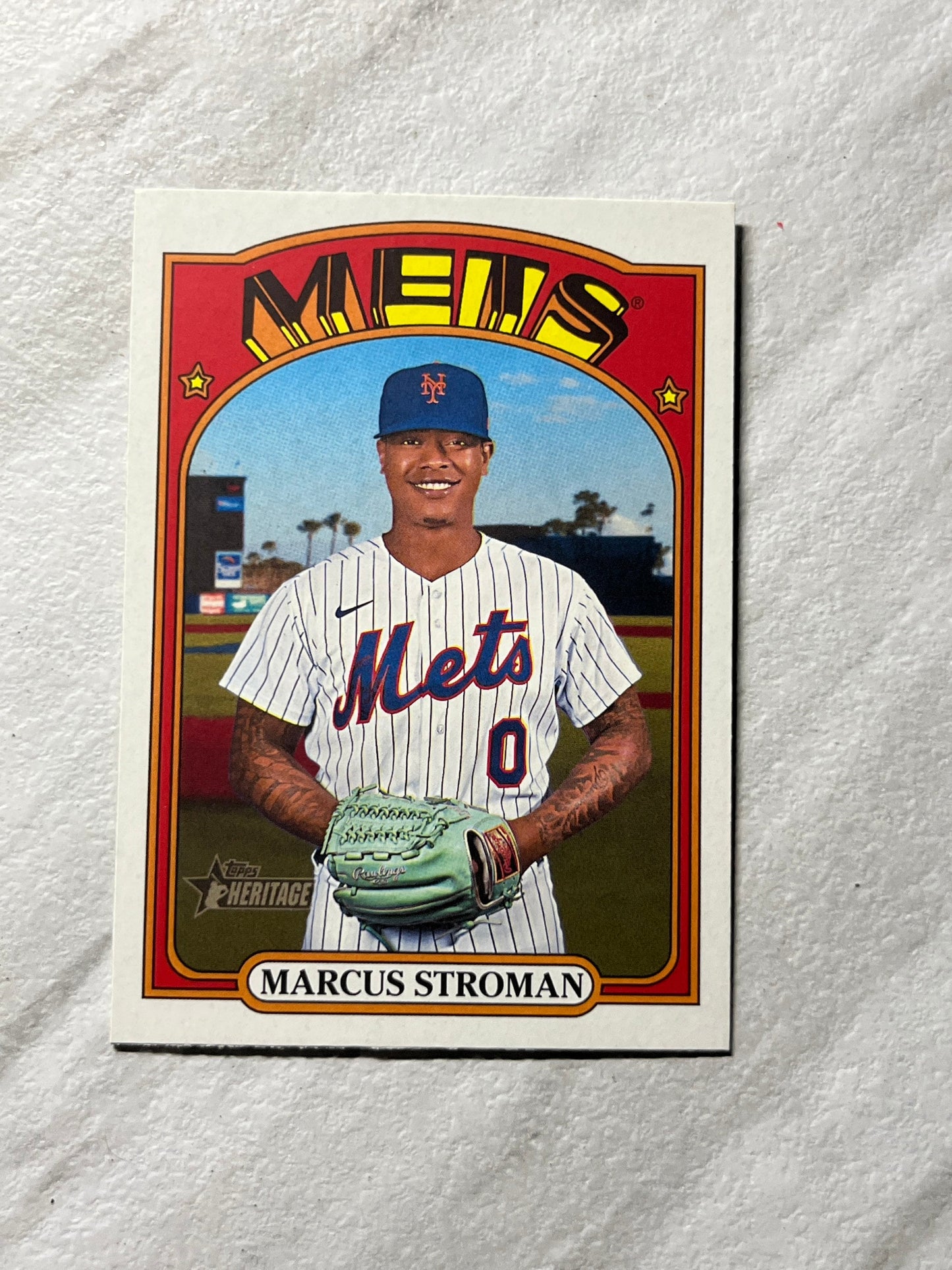 Marcus Stroman - 2021 Topps Heritage #579 New York Mets MLB baseball card