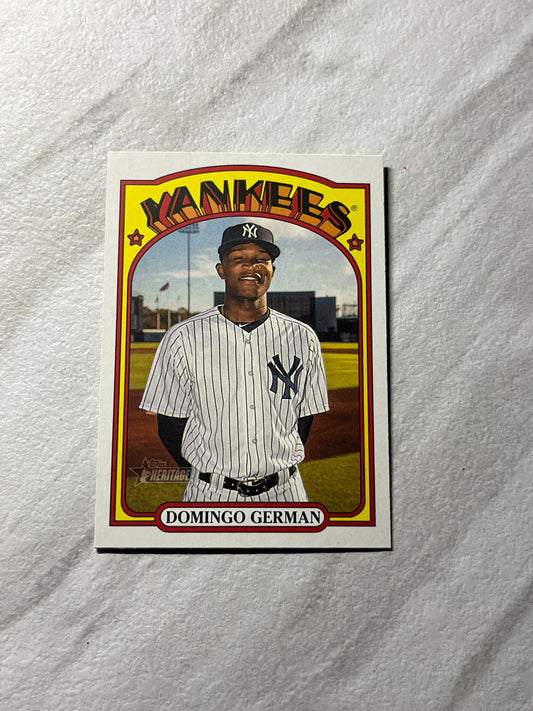 Domingo German - 2021 Topps Heritage #613 New York Yankees MLB baseball card