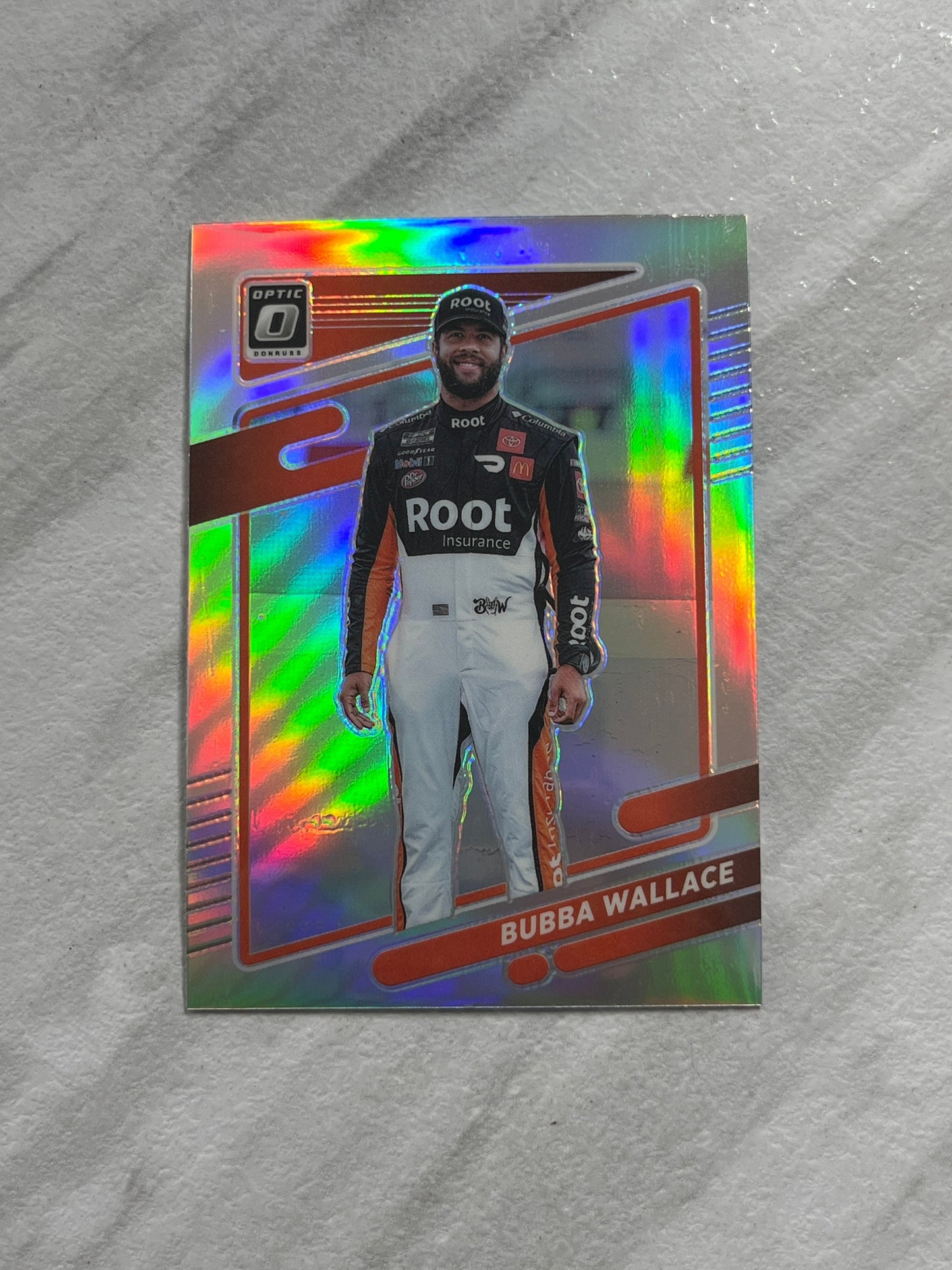 Bubba Wallace - 2022 Donruss Racing NASCAR OPTIC Prizm card Holo