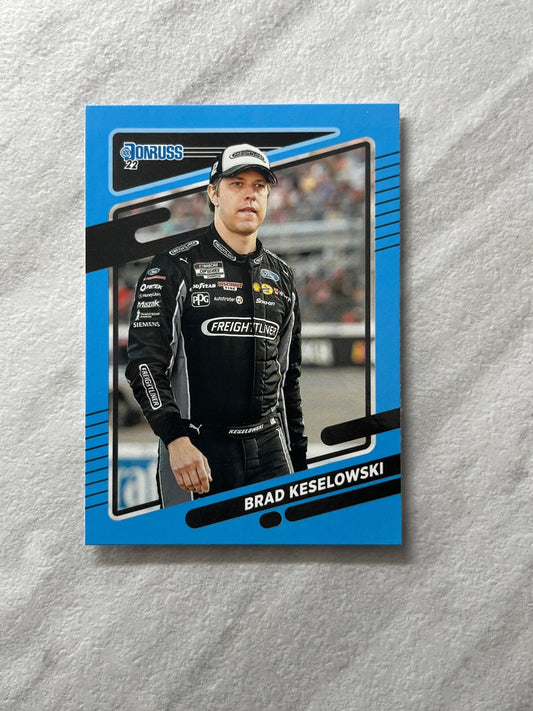 Brad Keselowski - 2022 Donruss Racing NASCAR Parallel Carolina Blue card