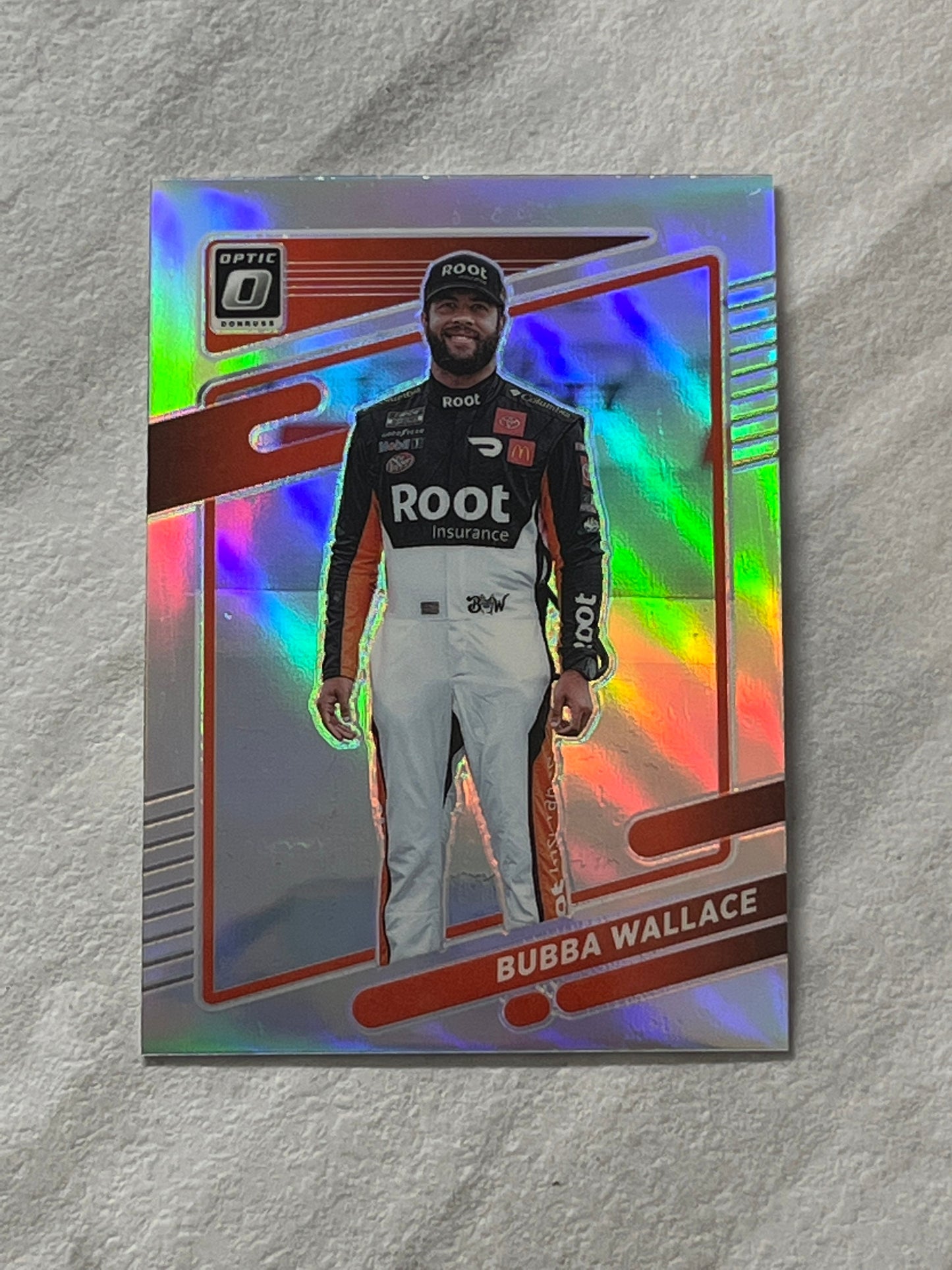 Bubba Wallace - 2022 Donruss Racing NASCAR OPTIC Prizm card Holo