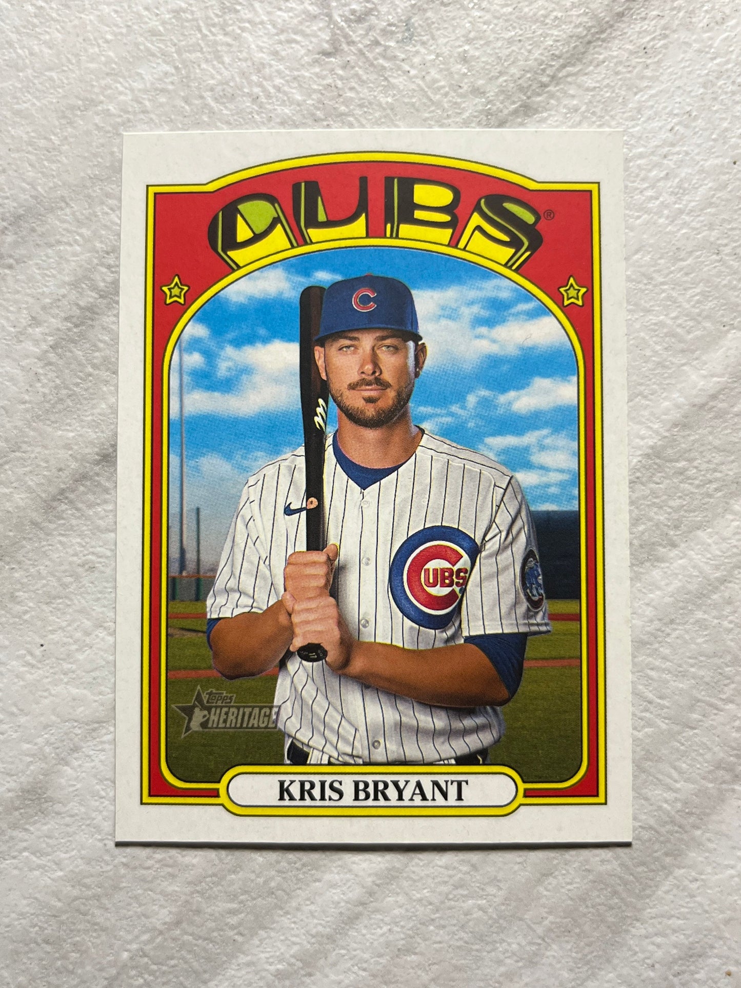 Kris Bryant - 2021 Topps Heritage #550 Chicago Cubs baseball card