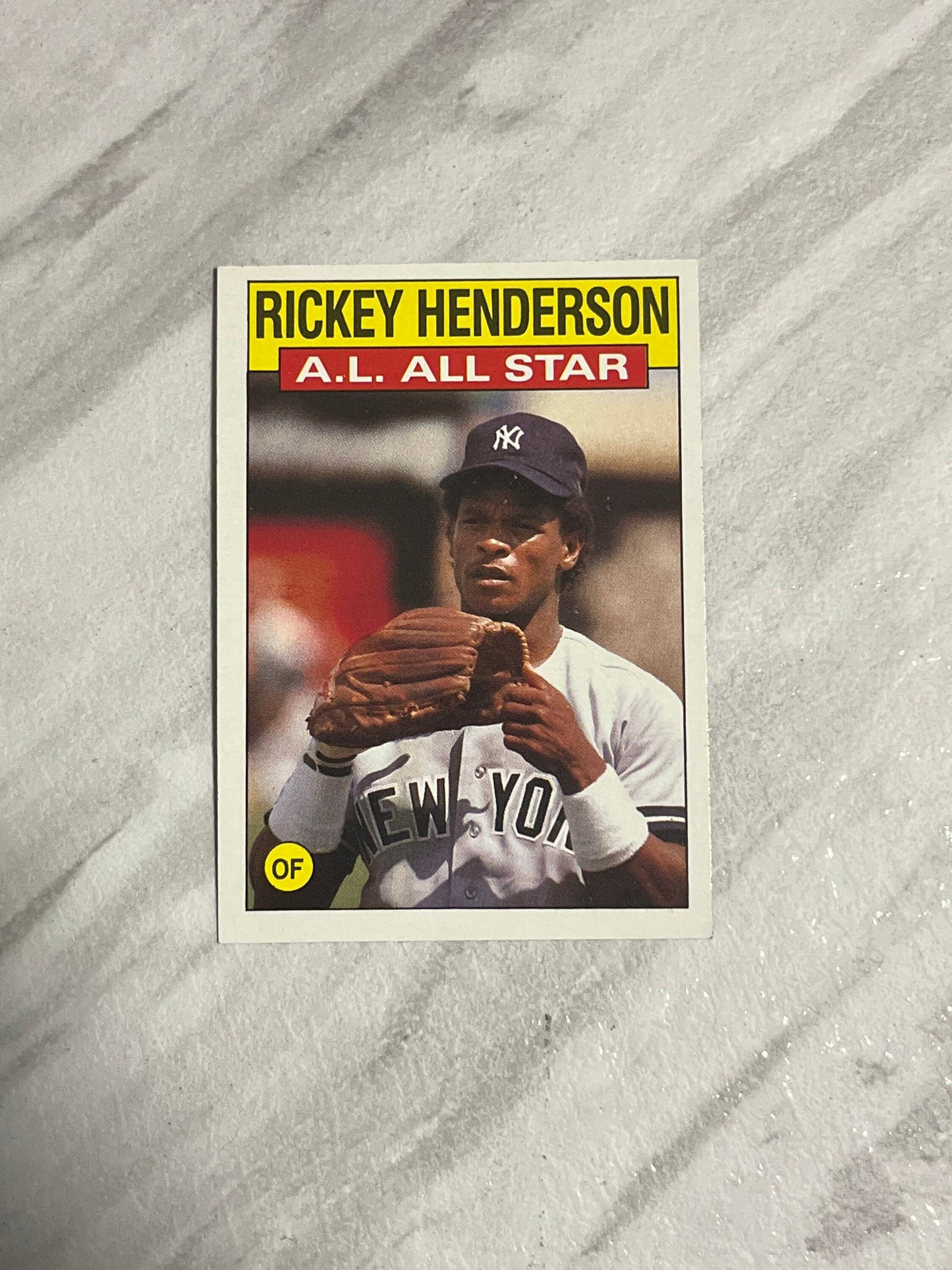 Rickey Henderson - 1986 Topps New York Yankees vintage baseball card AL ALL-STAR