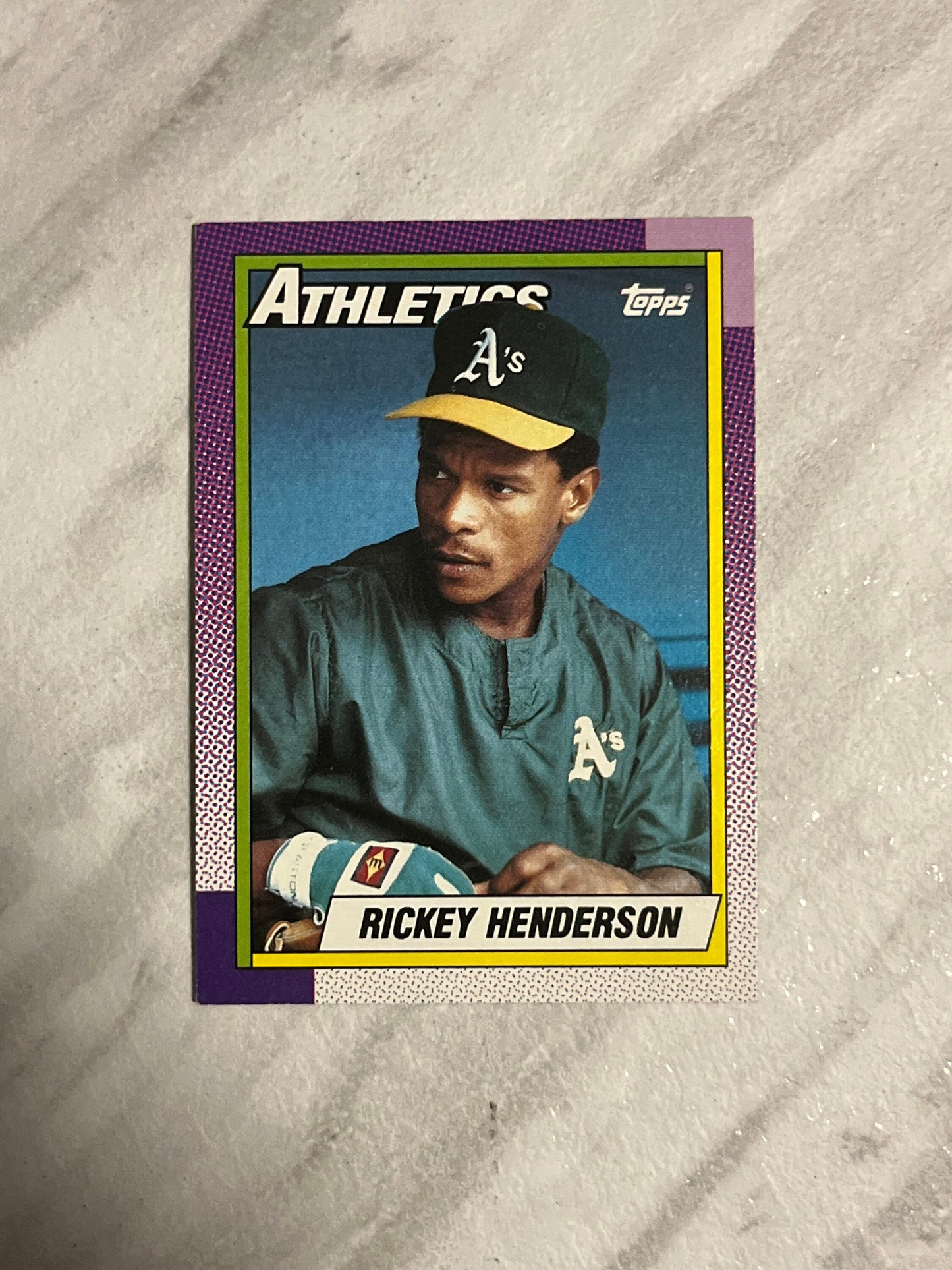 Rickey Henderson - 1990 Topps Oakland Athletics vintage baseball card #450