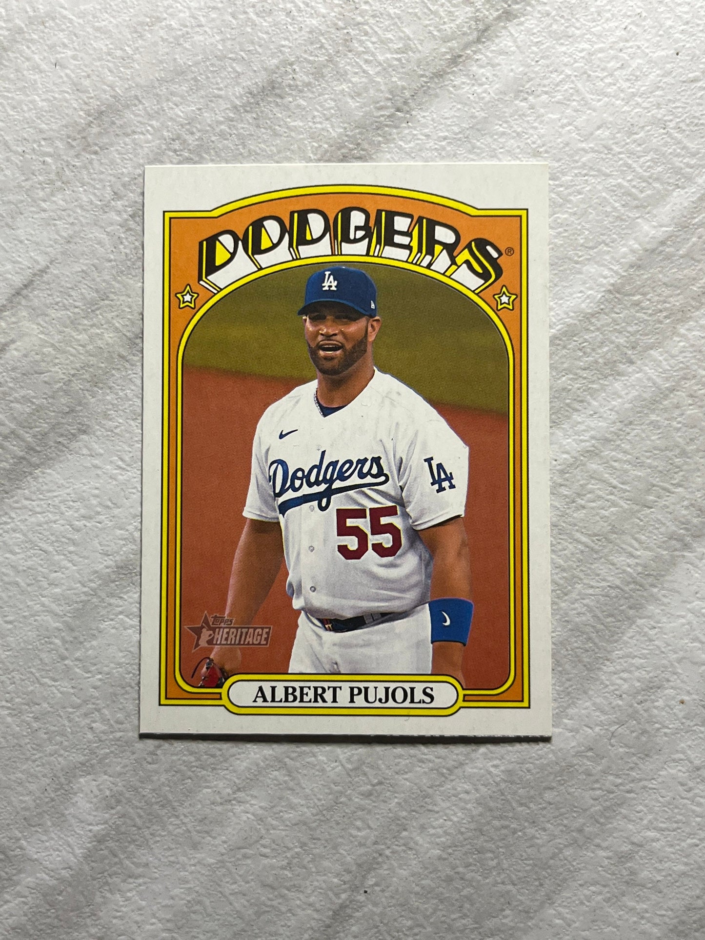 Albert Pujols - 2021 Topps Heritage #687 Los Angeles Dodgers MLB baseball card