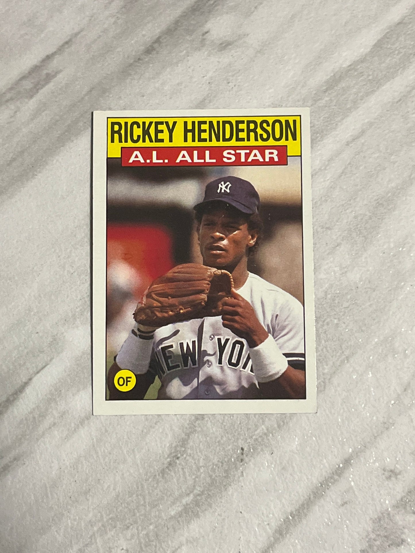 Rickey Henderson - 1986 Topps New York Yankees vintage baseball card AL ALL-STAR