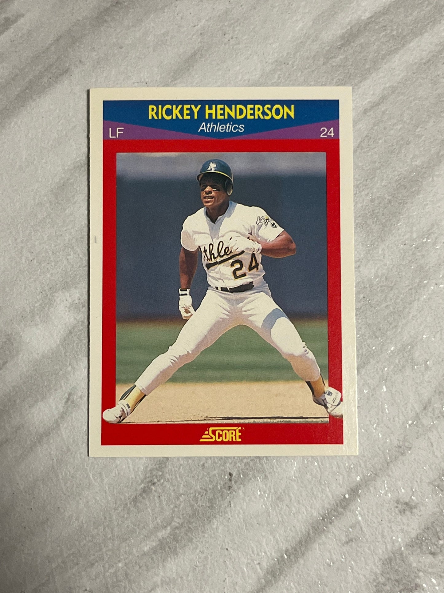 Rickey Henderson - 1990 Score Super Star Set Oakland Athletics #90 HOF