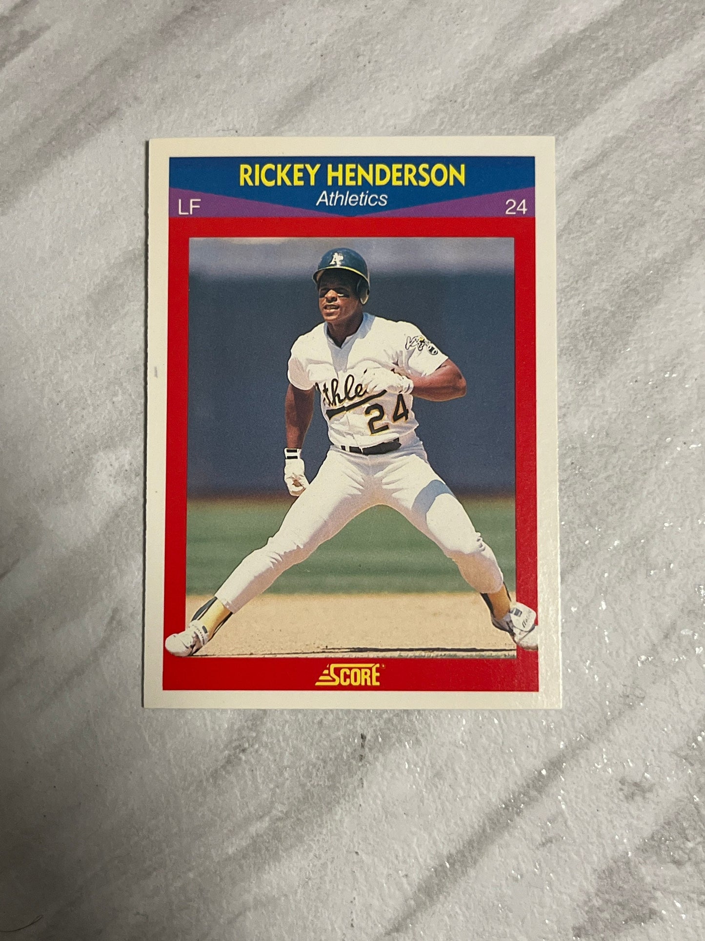 Rickey Henderson - 1990 Score Super Star Set Oakland Athletics #90 HOF