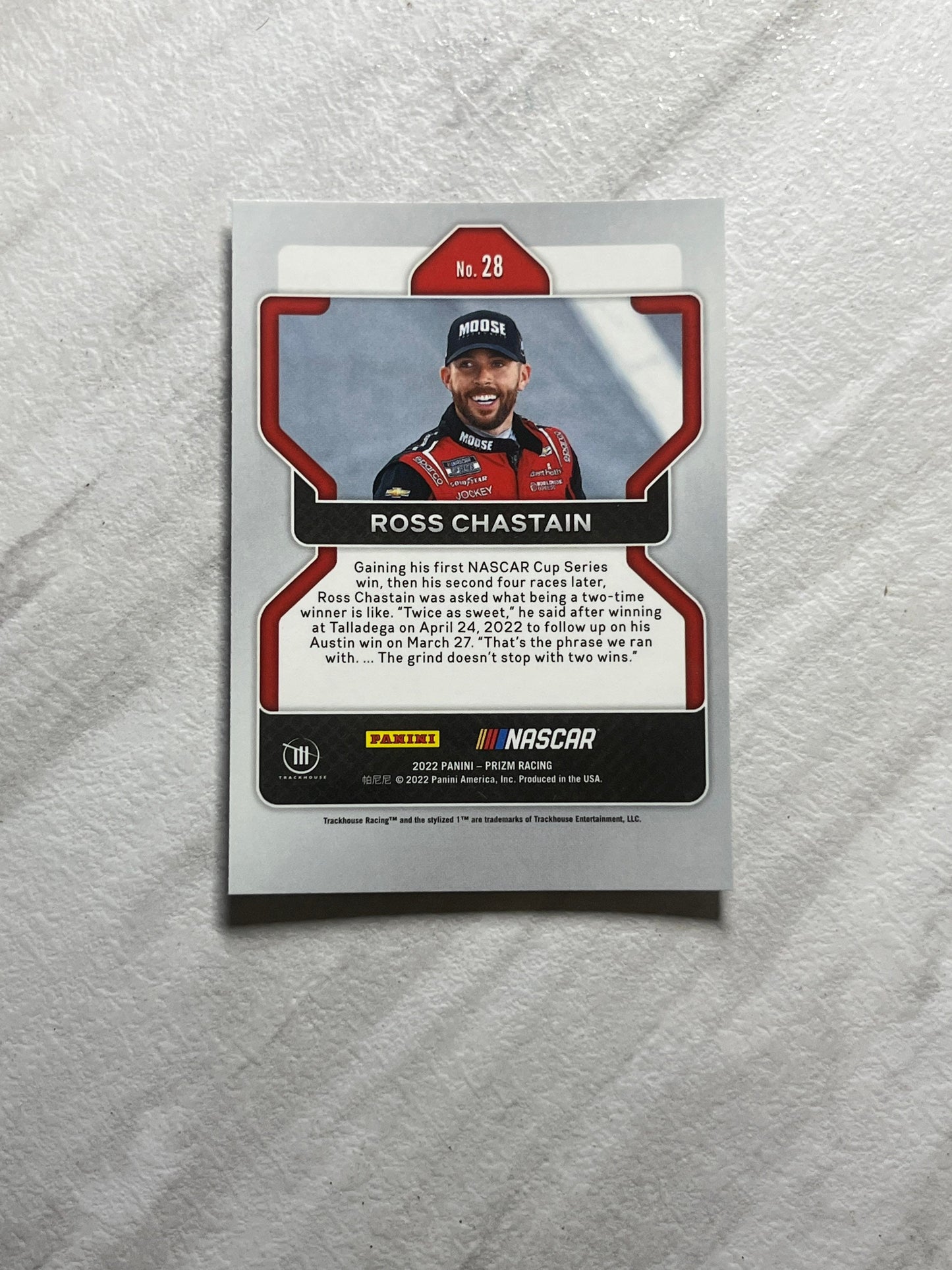 Ross Chastain - 2022 Panini Prizm NASCAR Racing base card