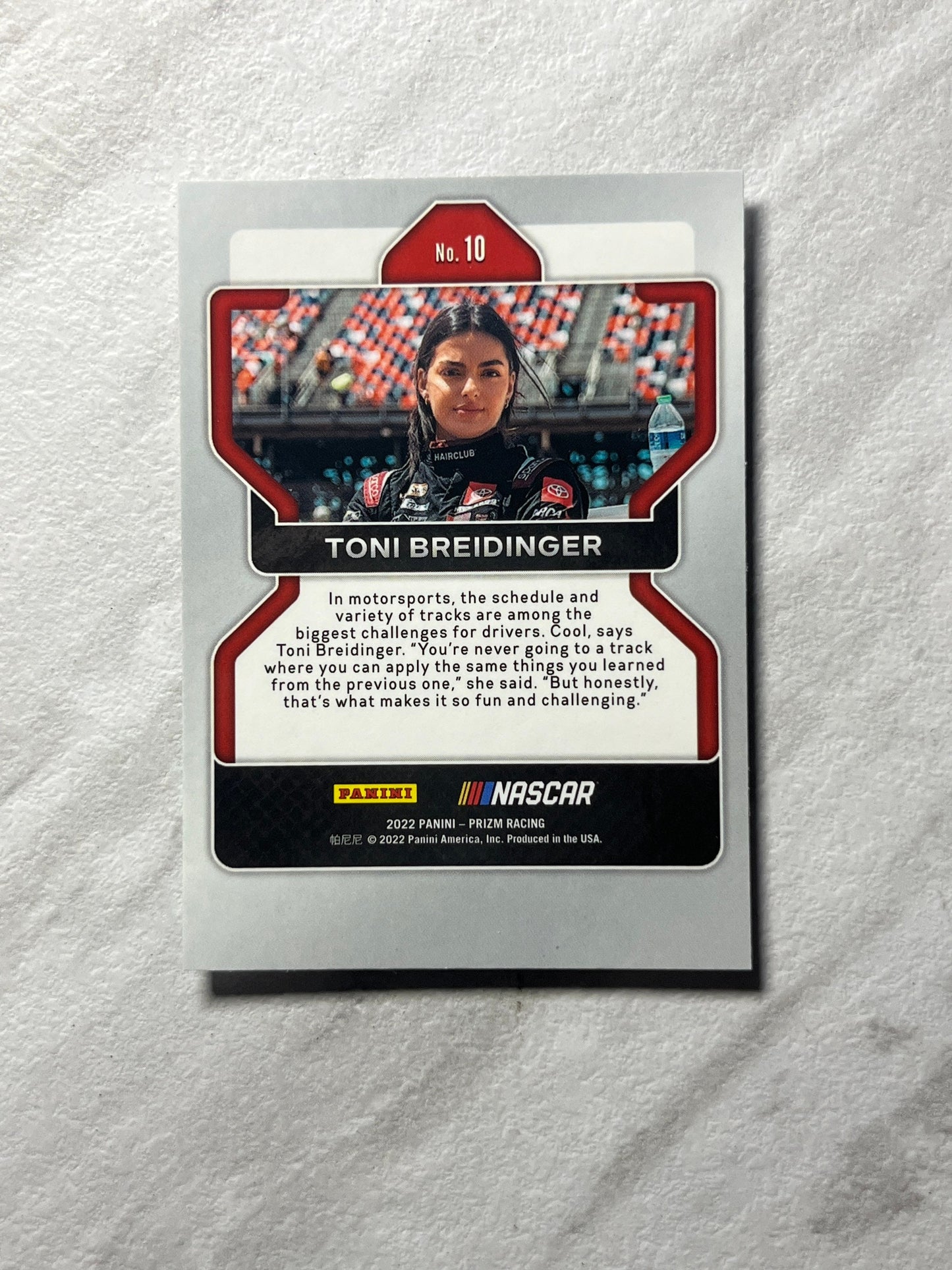 Toni Breidinger - 2022 Panini Prizm NASCAR Racing card