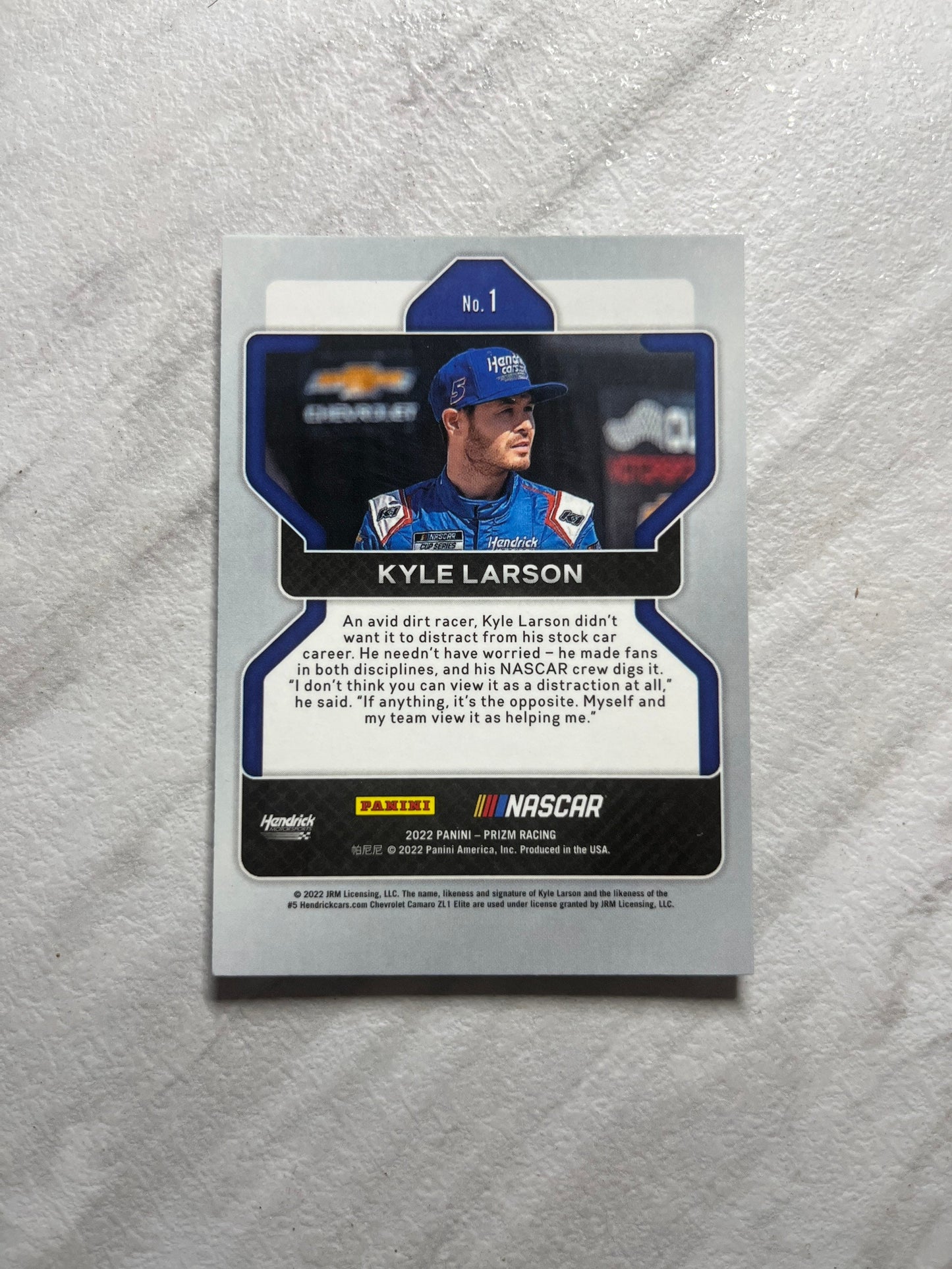 Kyle Larson - 2022 Panini Prizm NASCAR Racing base card