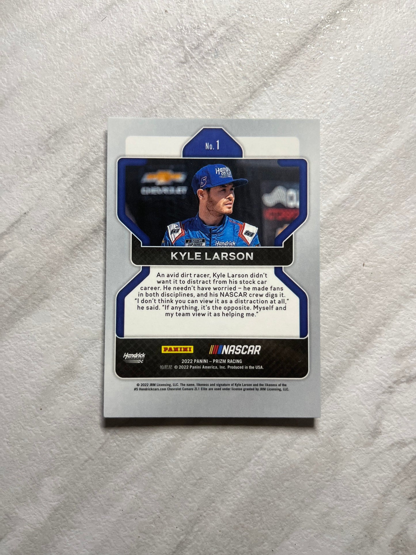 Kyle Larson - 2022 Panini Prizm NASCAR Racing base card