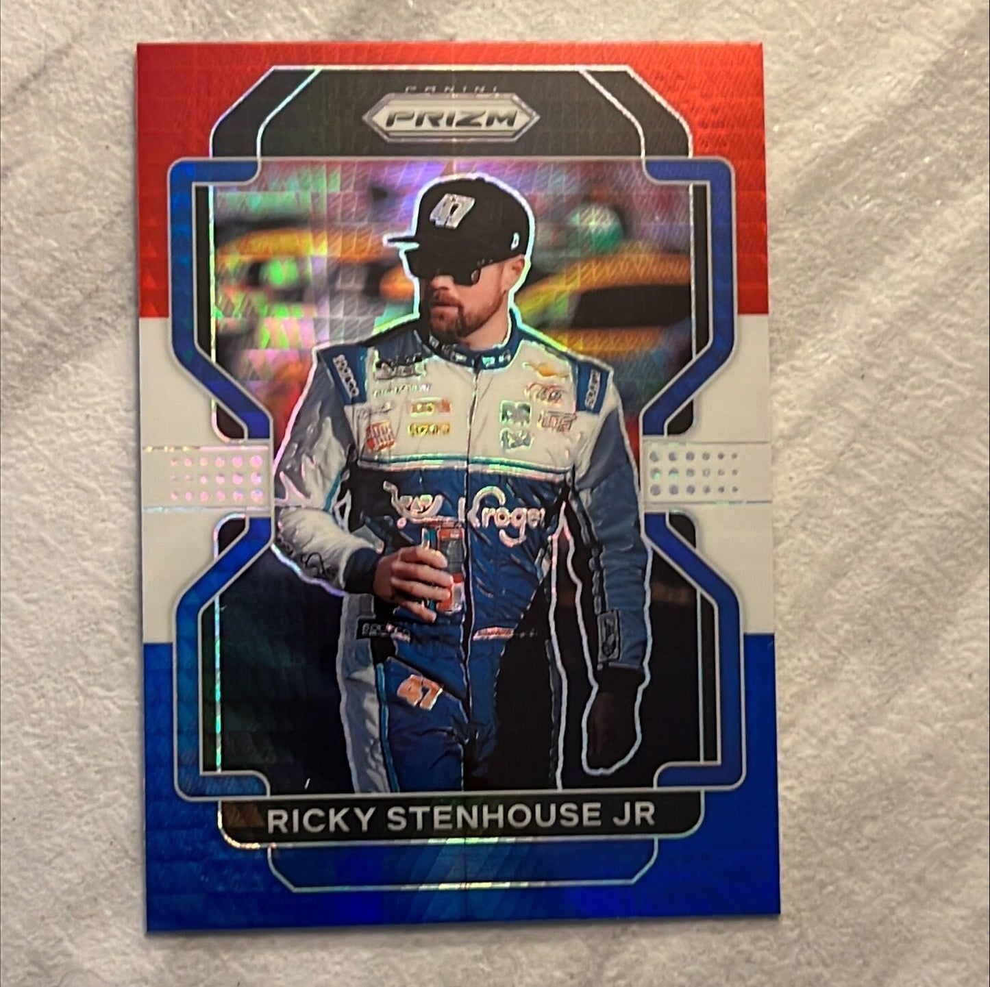 Ricky Stenhouse Jr. - 2022 Panini Prizm NASCAR Racing Red White Blue Prizm Short Print - Exclusive!