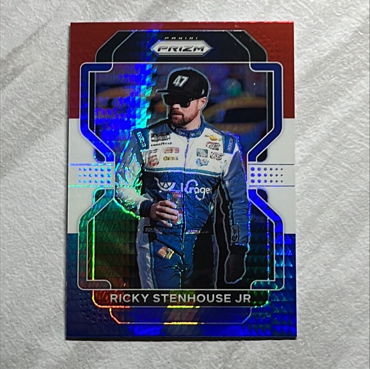 Ricky Stenhouse Jr. - 2022 Panini Prizm NASCAR Racing Red White Blue Prizm Short Print - Exclusive!