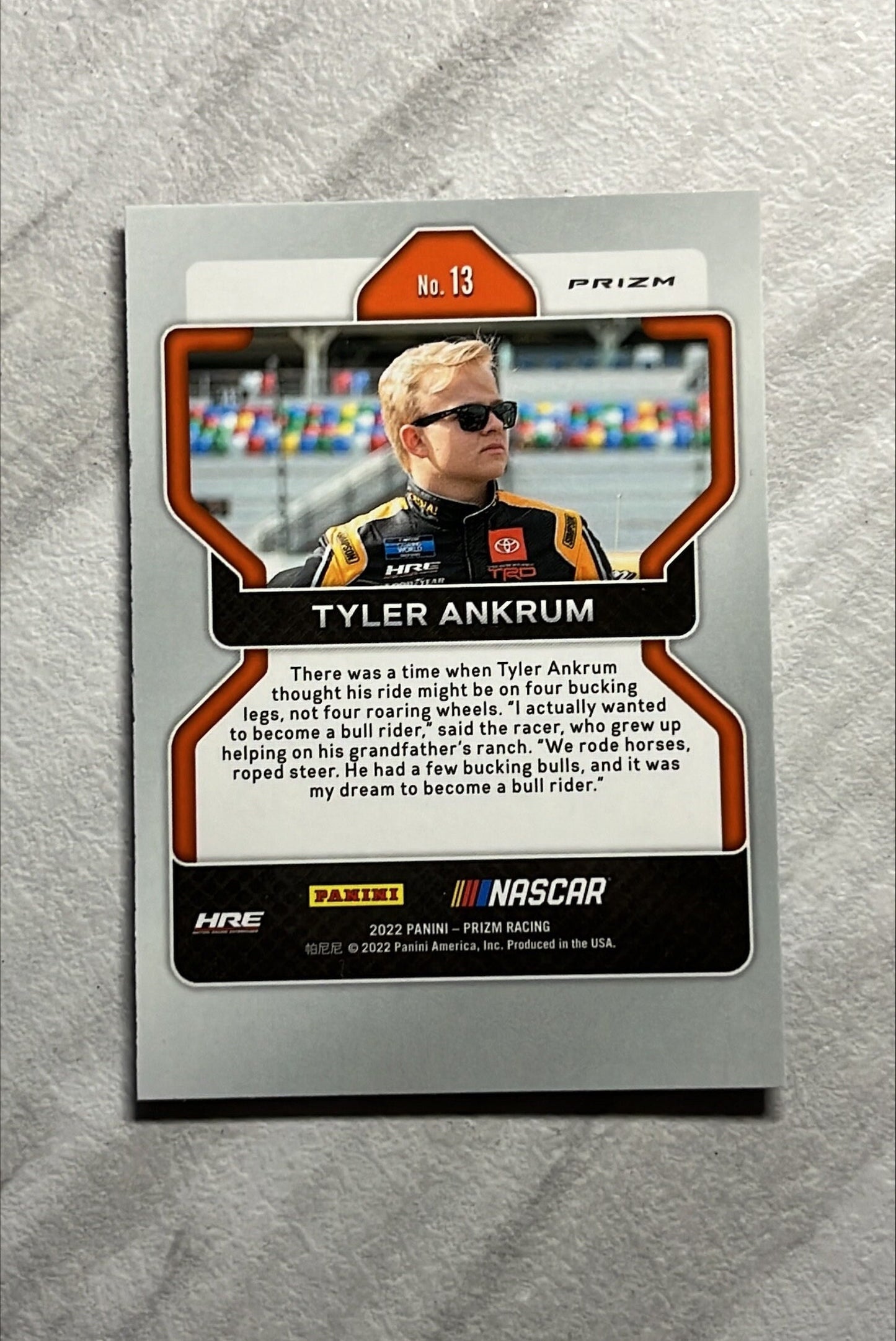 Tyler Ankrum - 2022 Panini Prizm NASCAR Racing Red White Blue Prizm Short Print - Rookie Card RC