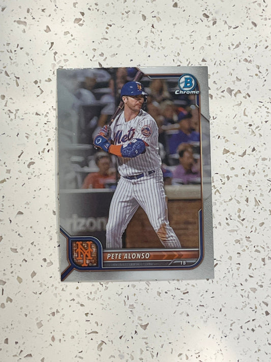 Pete Alonso - 2022 Bowman Chrome New York Mets MLB baseball card