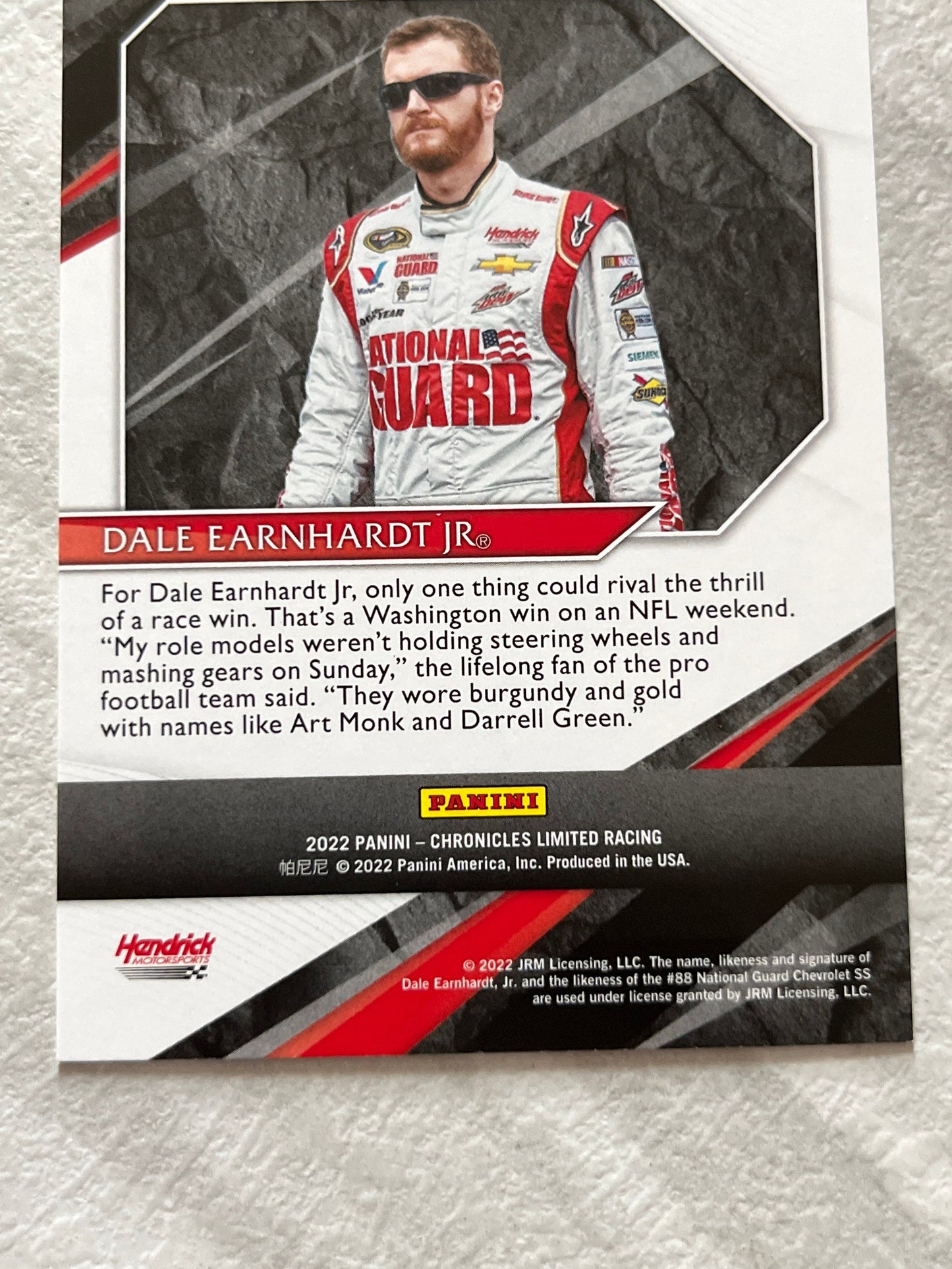 Dale Earnhardt Jr - 2022 Panini Chronicles Limited Racing card #7 NASCAR Hendrick Motorsports