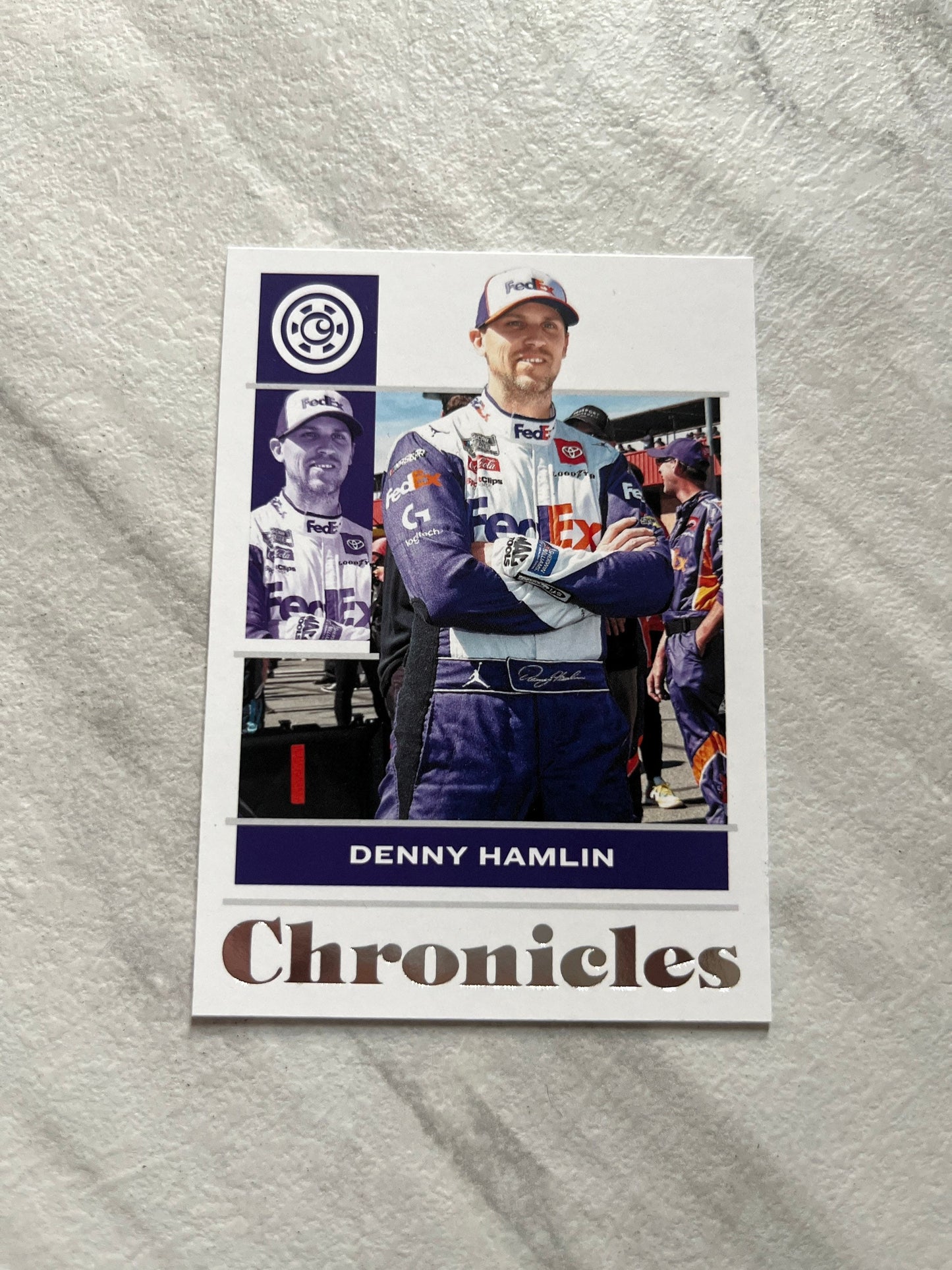 Denny Hamlin - 2022 Panini Chronicles NASCAR #9 racing card