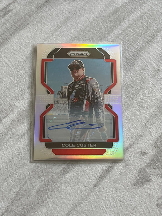 Cole Custer AUTO - 2022 Panini Prizm NASCAR Racing card Prizm HOLO Autographed