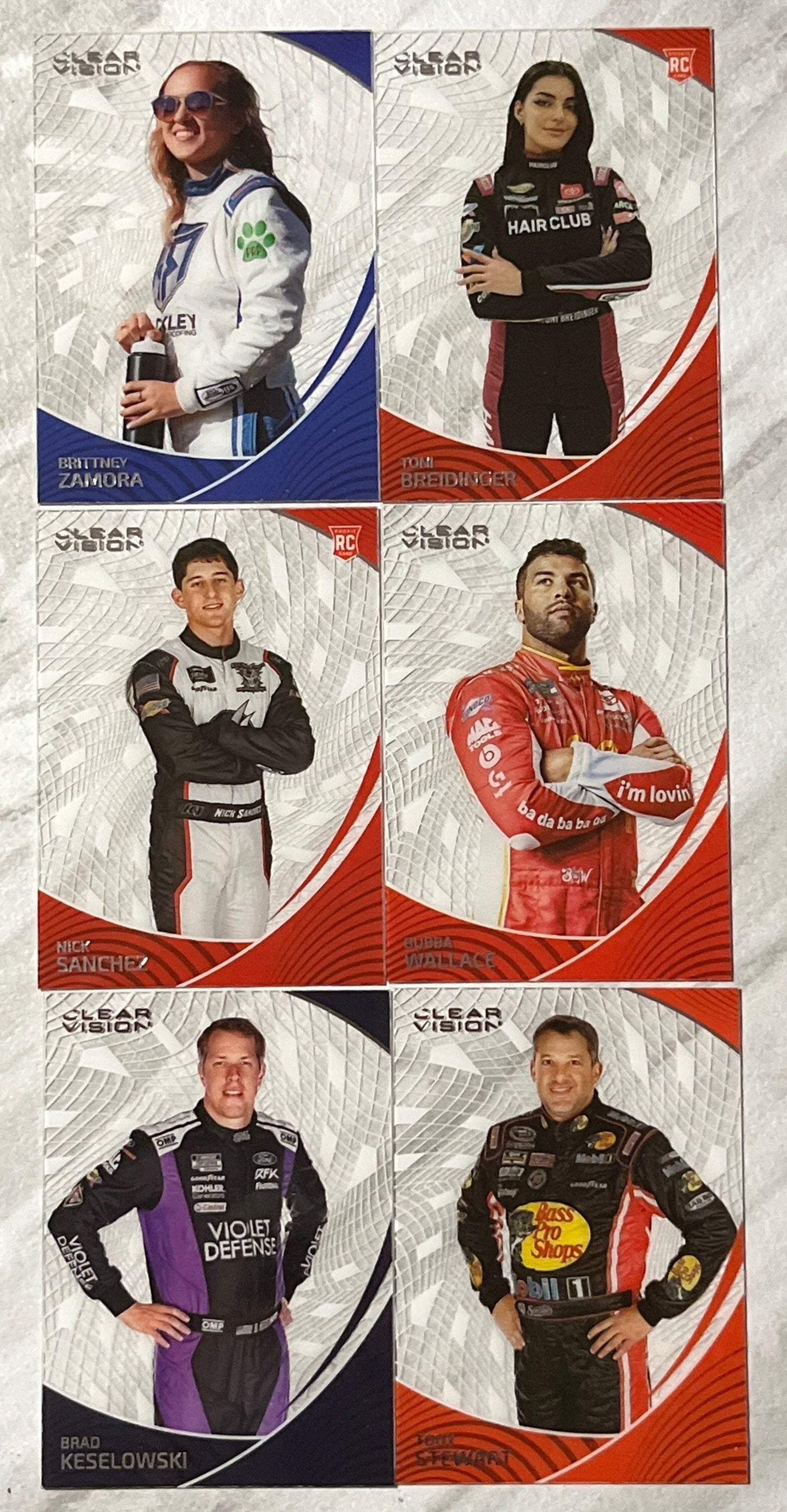 Pick a Card - 2022 Panini Chronicles NASCAR - CLEAR VISION clear cards