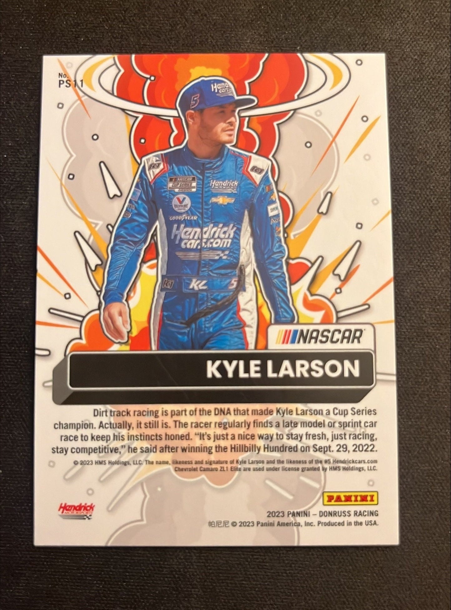 Kyle Larson - 2023 Donruss Racing LIMITED EDITION - Insert cards Silver Hologram Hologram- NASCAR Racing Power Squad