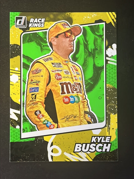 Kyle Busch - 2022 Donruss NASCAR Racing Race Kings LIME GREEN Parallel